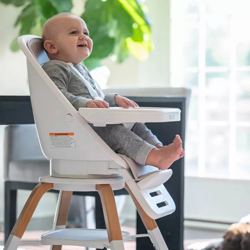 2-in-1 Turn-a-Tot High Chair with 360° Swivel - Gray Taupe