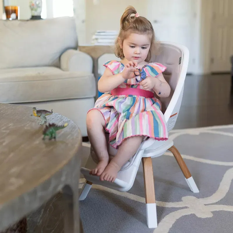 2-in-1 Turn-a-Tot High Chair with 360° Swivel - Gray Taupe