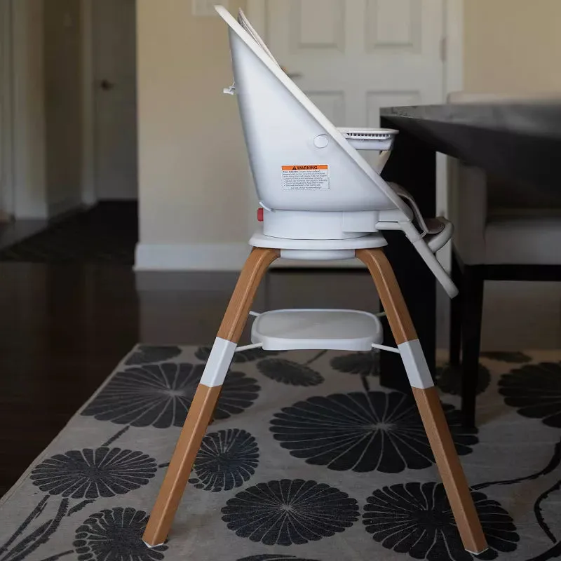 2-in-1 Turn-a-Tot High Chair with 360° Swivel - Gray Taupe