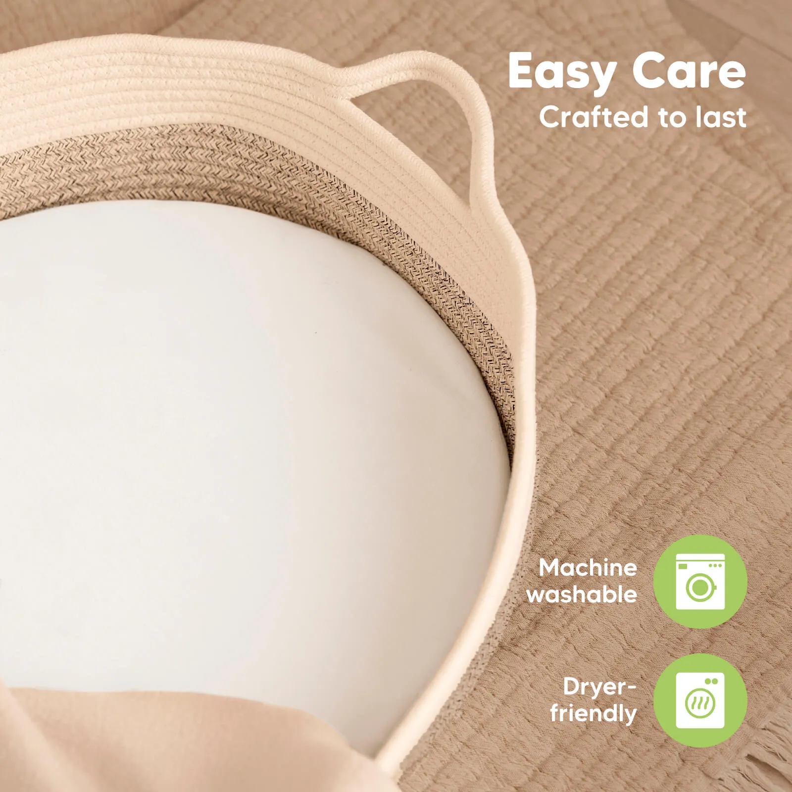 2-Pack Isla Fitted Bassinet Sheets (Soft White)
