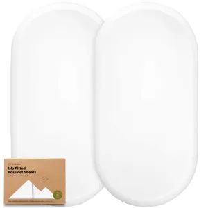 2-Pack Isla Fitted Bassinet Sheets (Soft White)