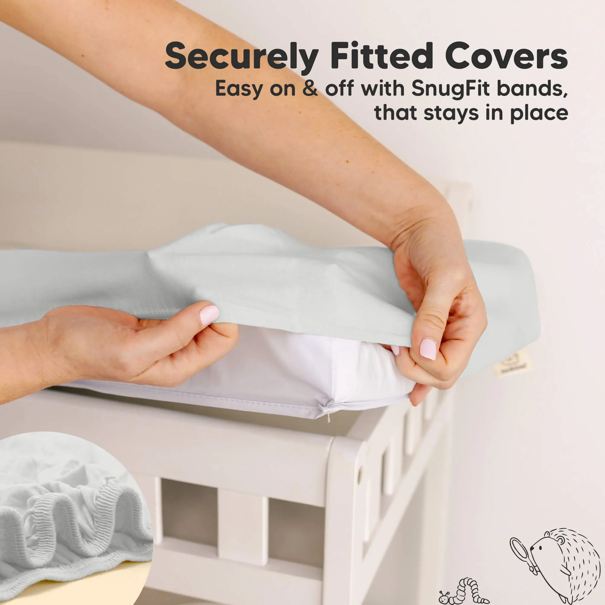 2-Pack Soothe Changing Pad Covers (French Gray)