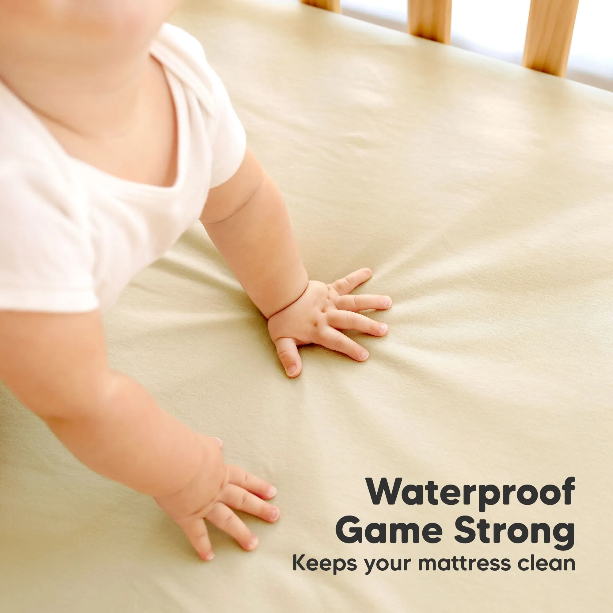 2-Pack Soothe [Protect ] Waterproof Mini Crib Sheets (Maritime)