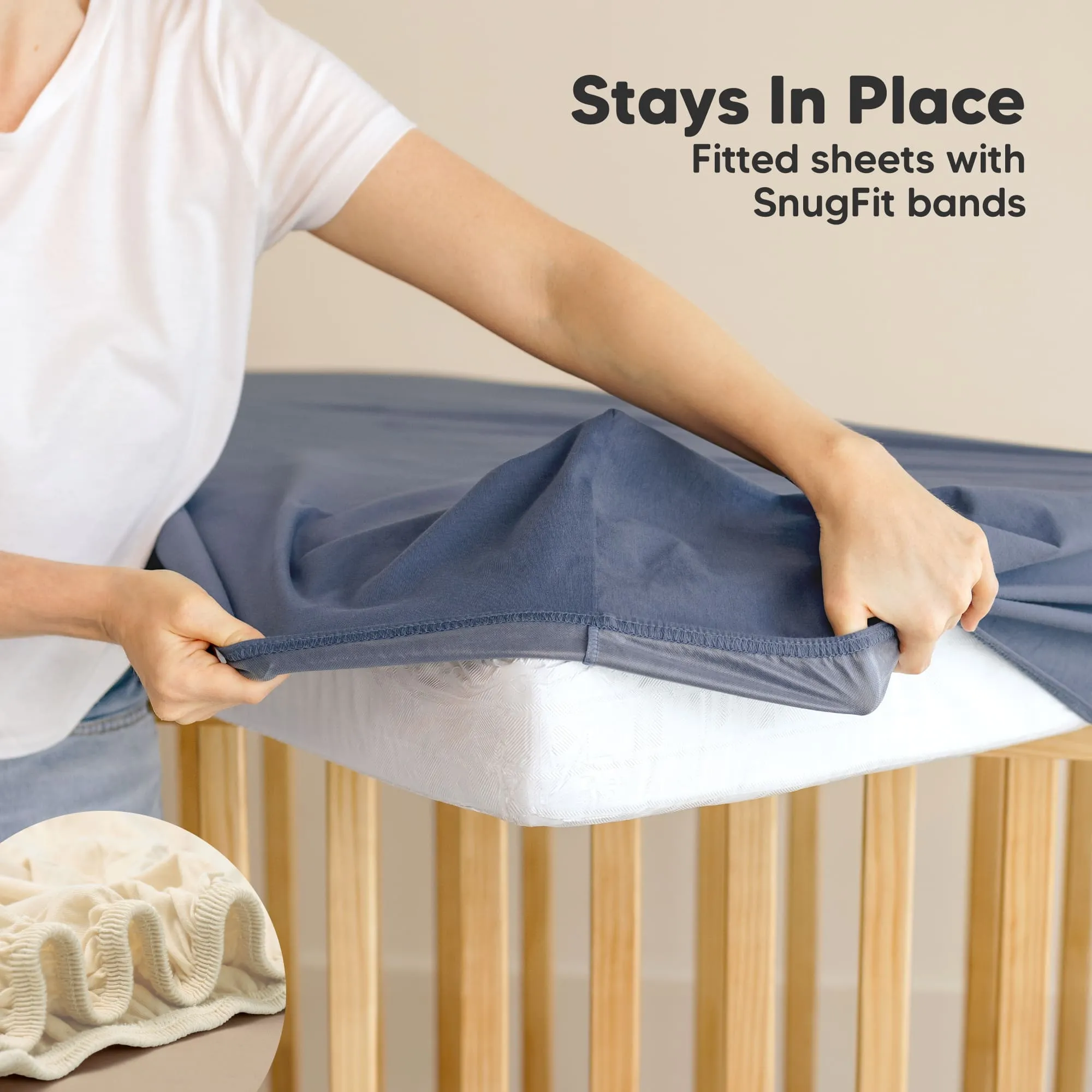 2-Pack Soothe [Protect ] Waterproof Mini Crib Sheets (Maritime)