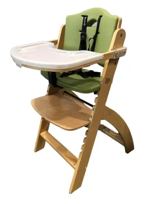Abiie Beyond Junior Y Wooden High Chair, Natural/Green
