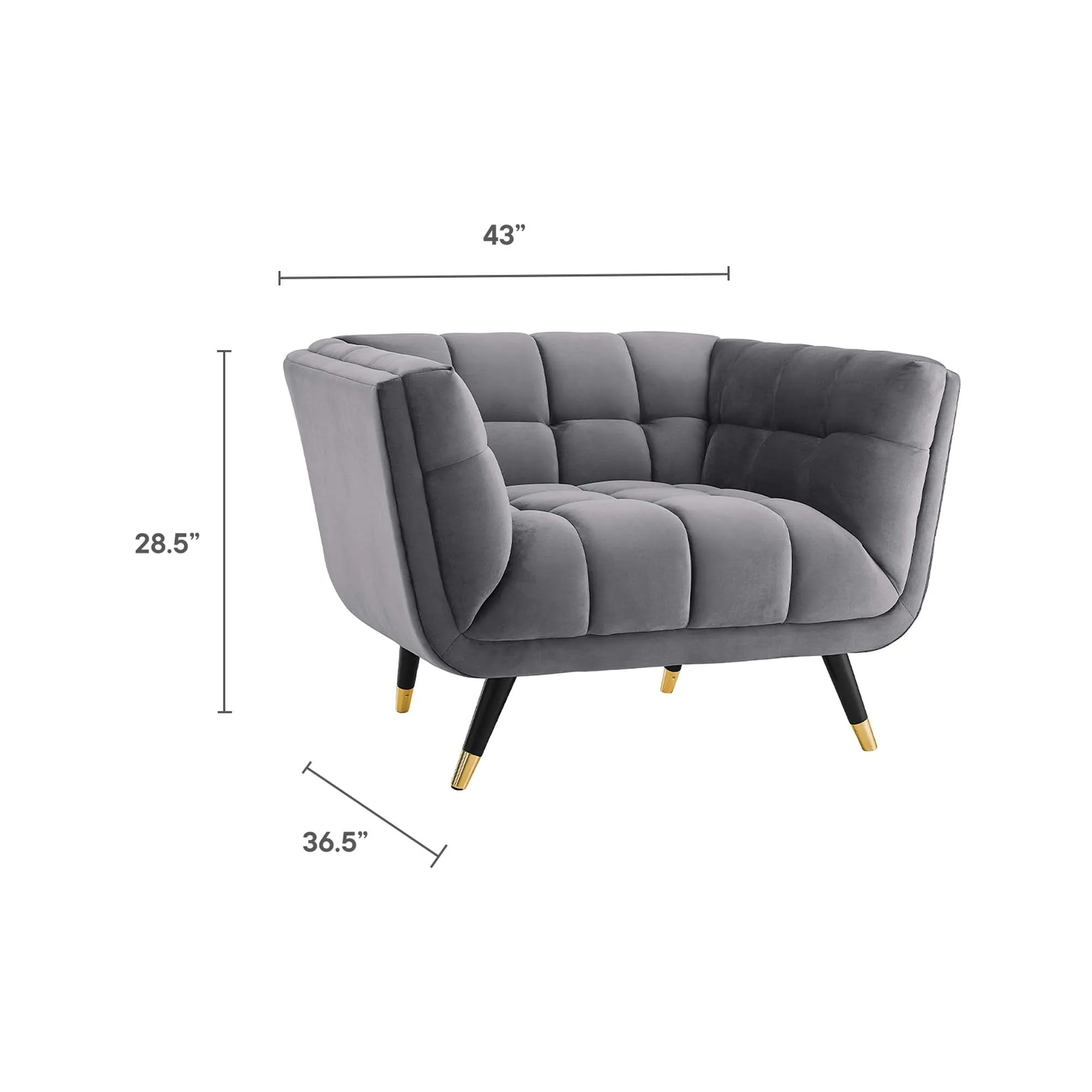 Adept Performance Velvet Armchair by Modway