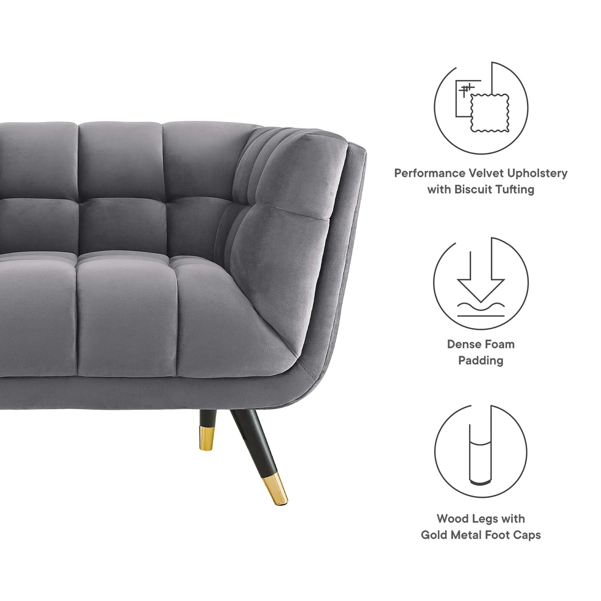 Adept Performance Velvet Armchair by Modway