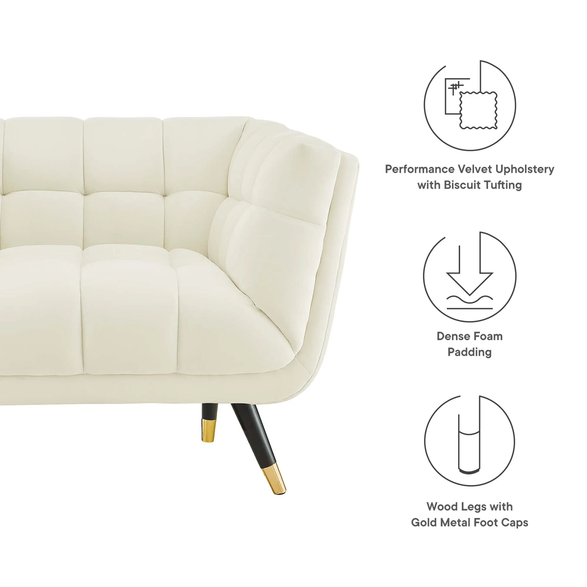 Adept Performance Velvet Armchair by Modway