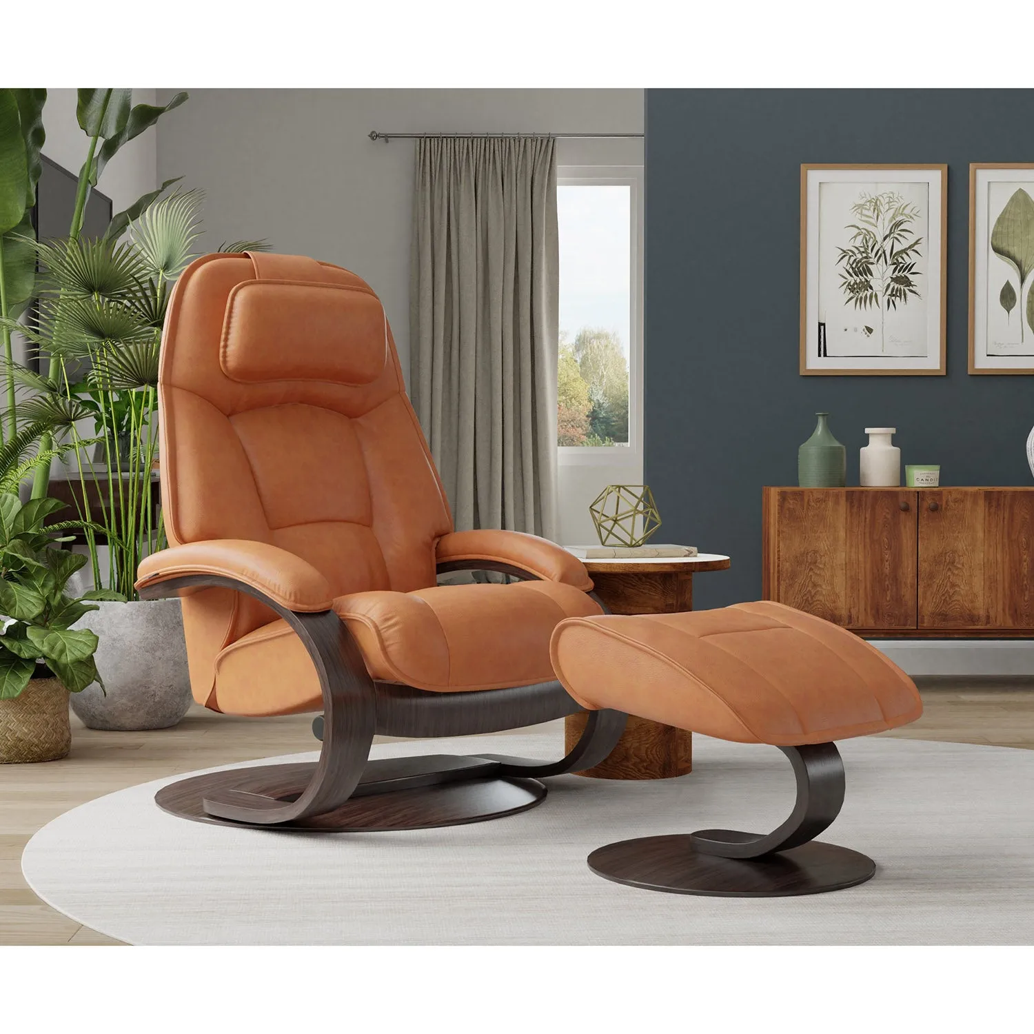 Admiral C Chair With Footstool Soft Parts