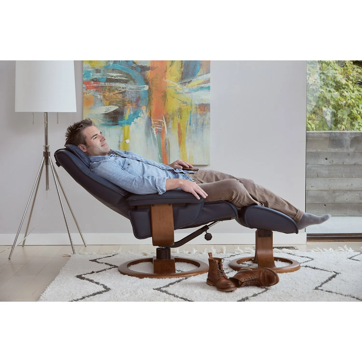 Admiral R Chair With Footstool Soft Parts