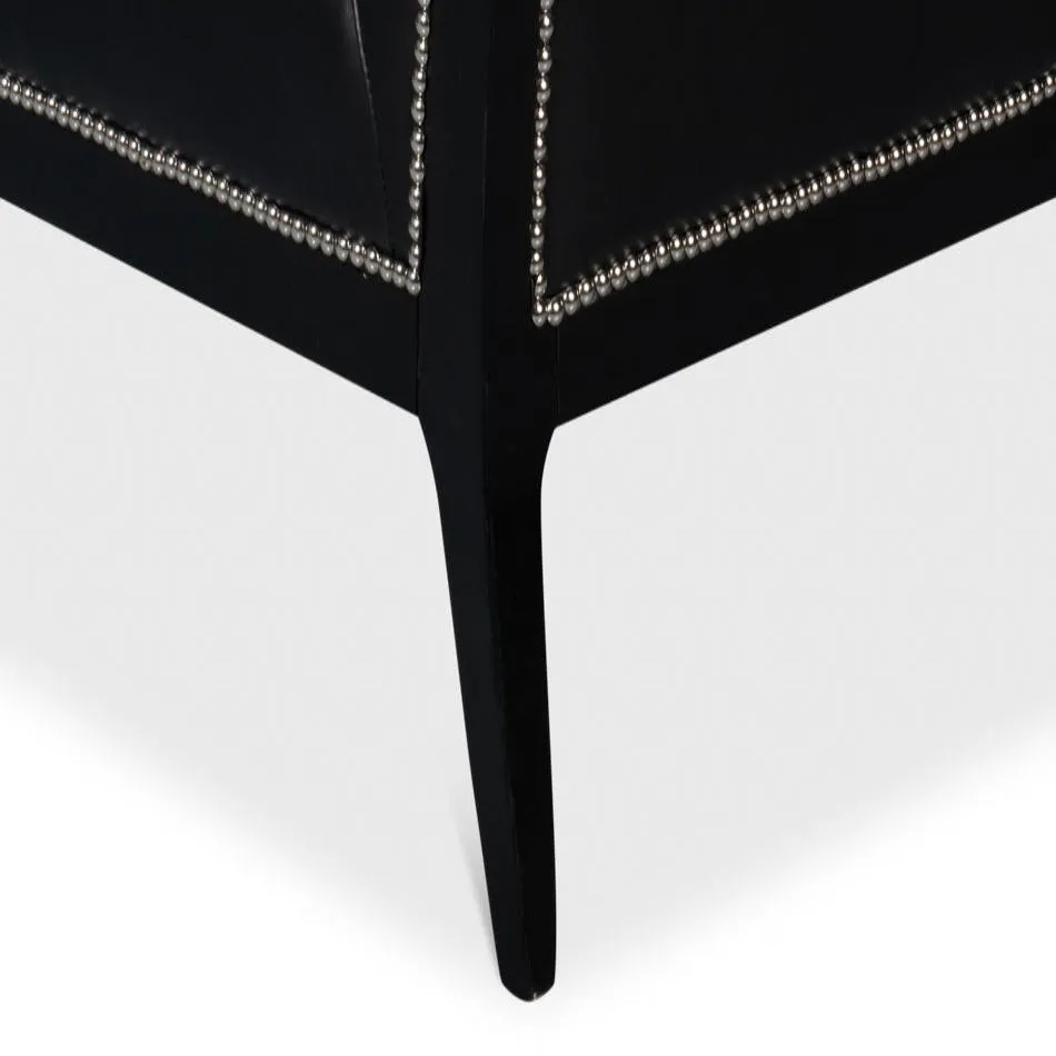Agave Slipper Chair In Distilled Leather
