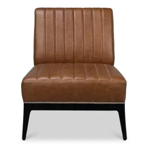 Agave Slipper Chair In Distilled Leather