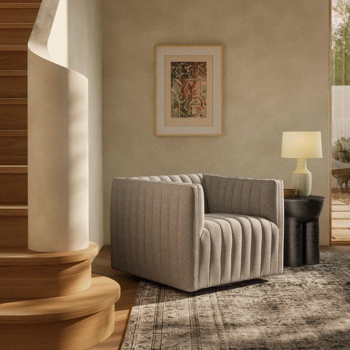 Alexander Swivel Chair - Orly Natural