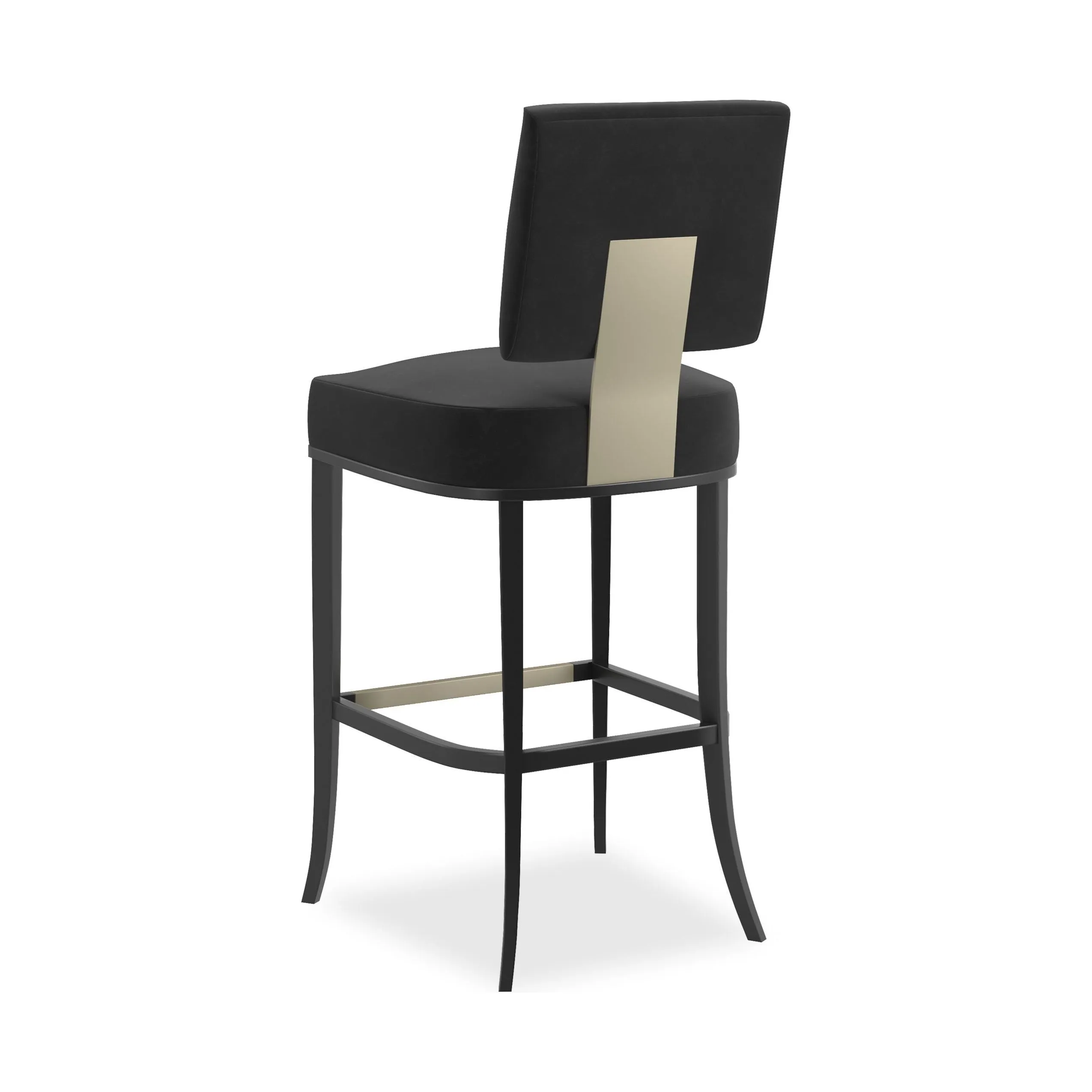 Allocated Bar Stool - Black, Gold