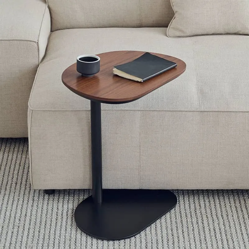 Almond Side Table - Walnut / Black
