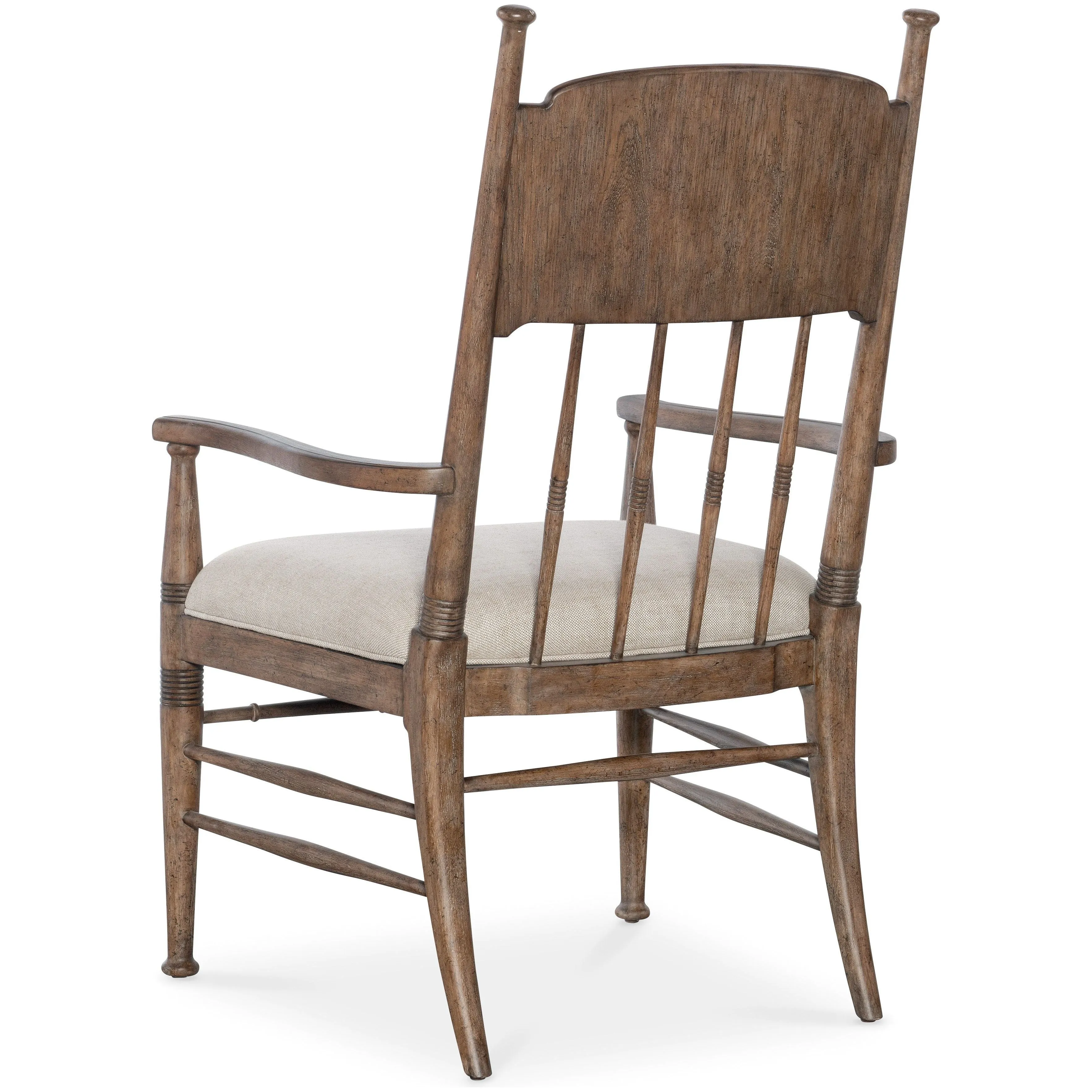 Americana Upholstered Seat Arm Chair - Light Wood