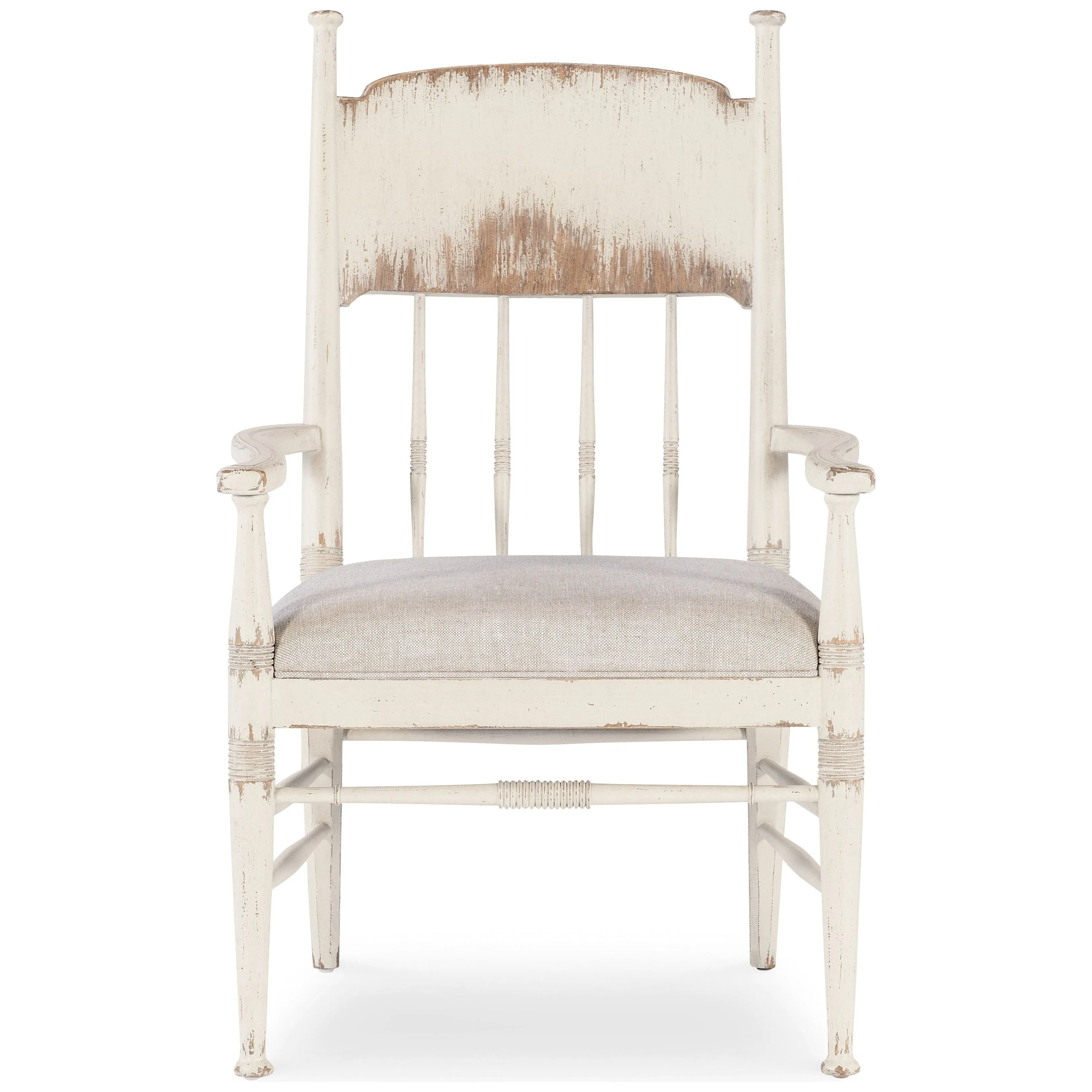 Americana Upholstered Seat Arm Chair - Whites