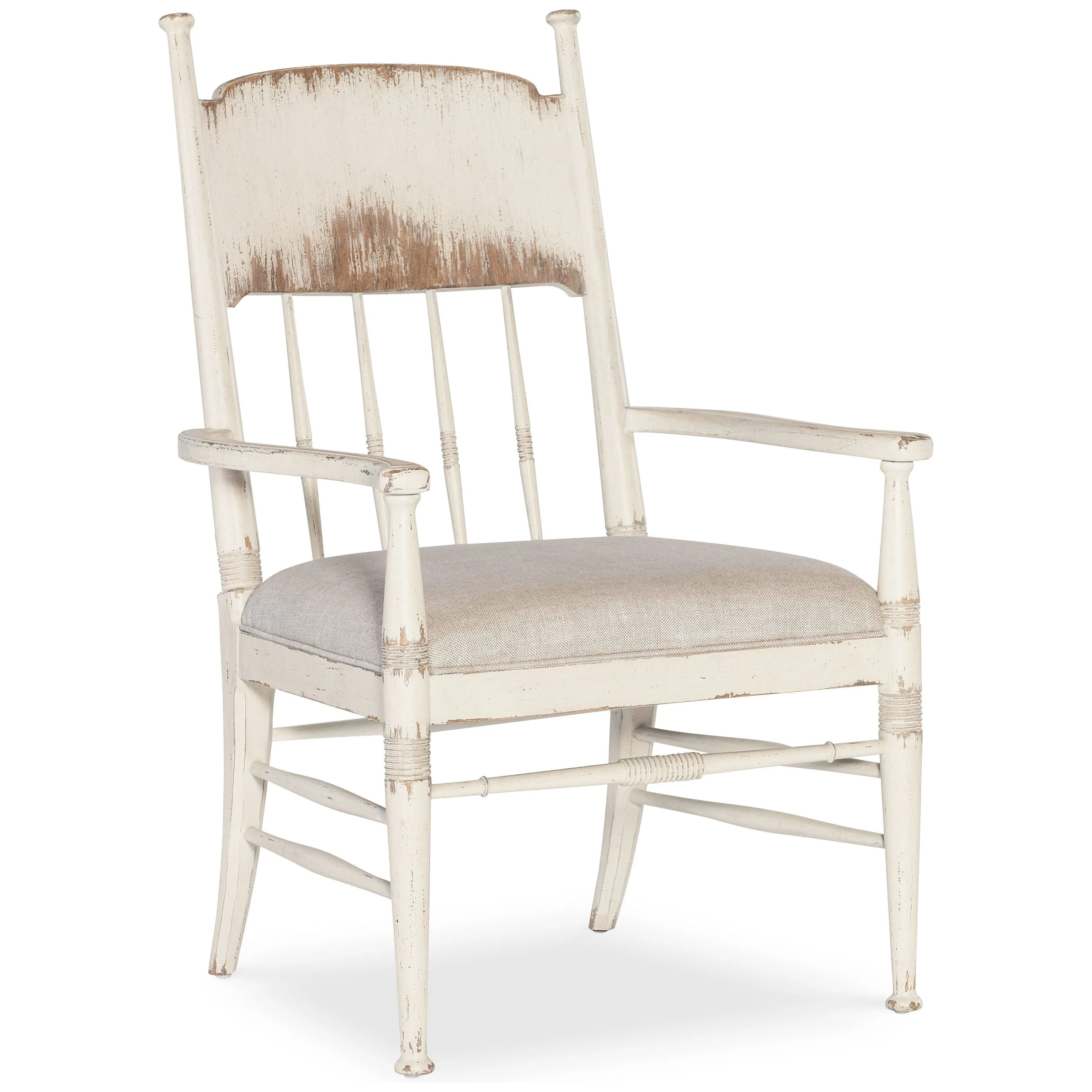 Americana Upholstered Seat Arm Chair - Whites