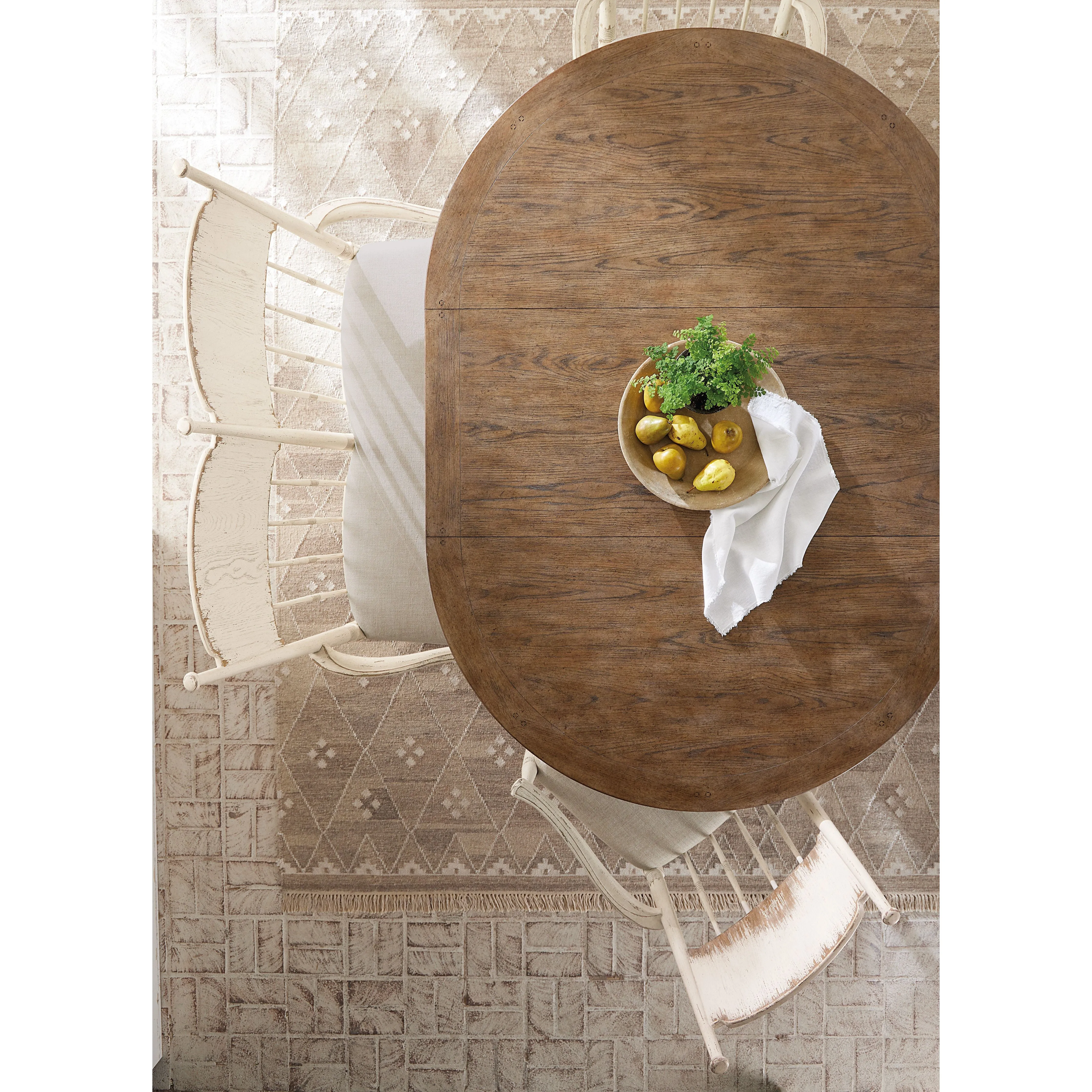 Americana Upholstered Seat Arm Chair - Whites
