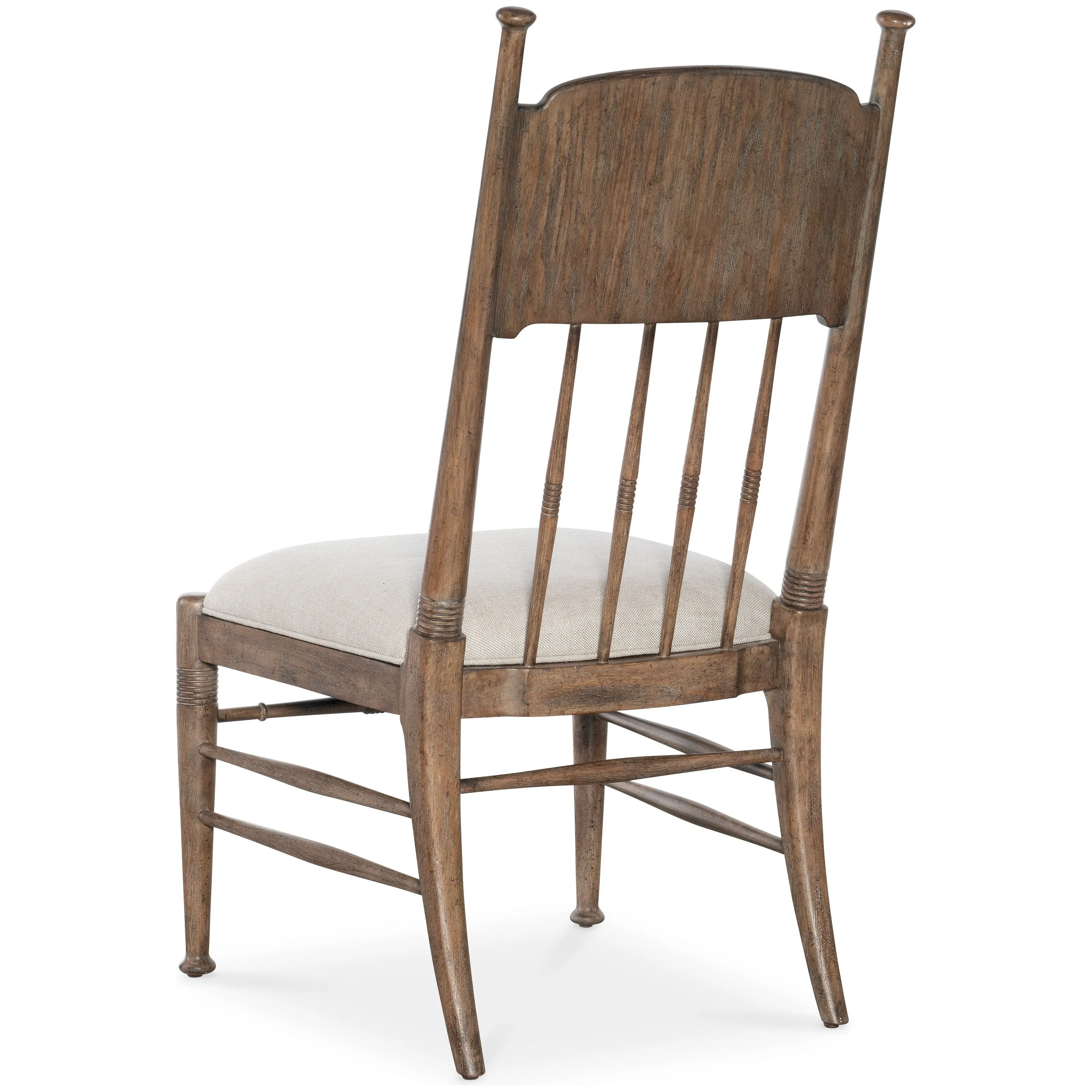Americana Upholstered Seat Side Chair - Light Wood