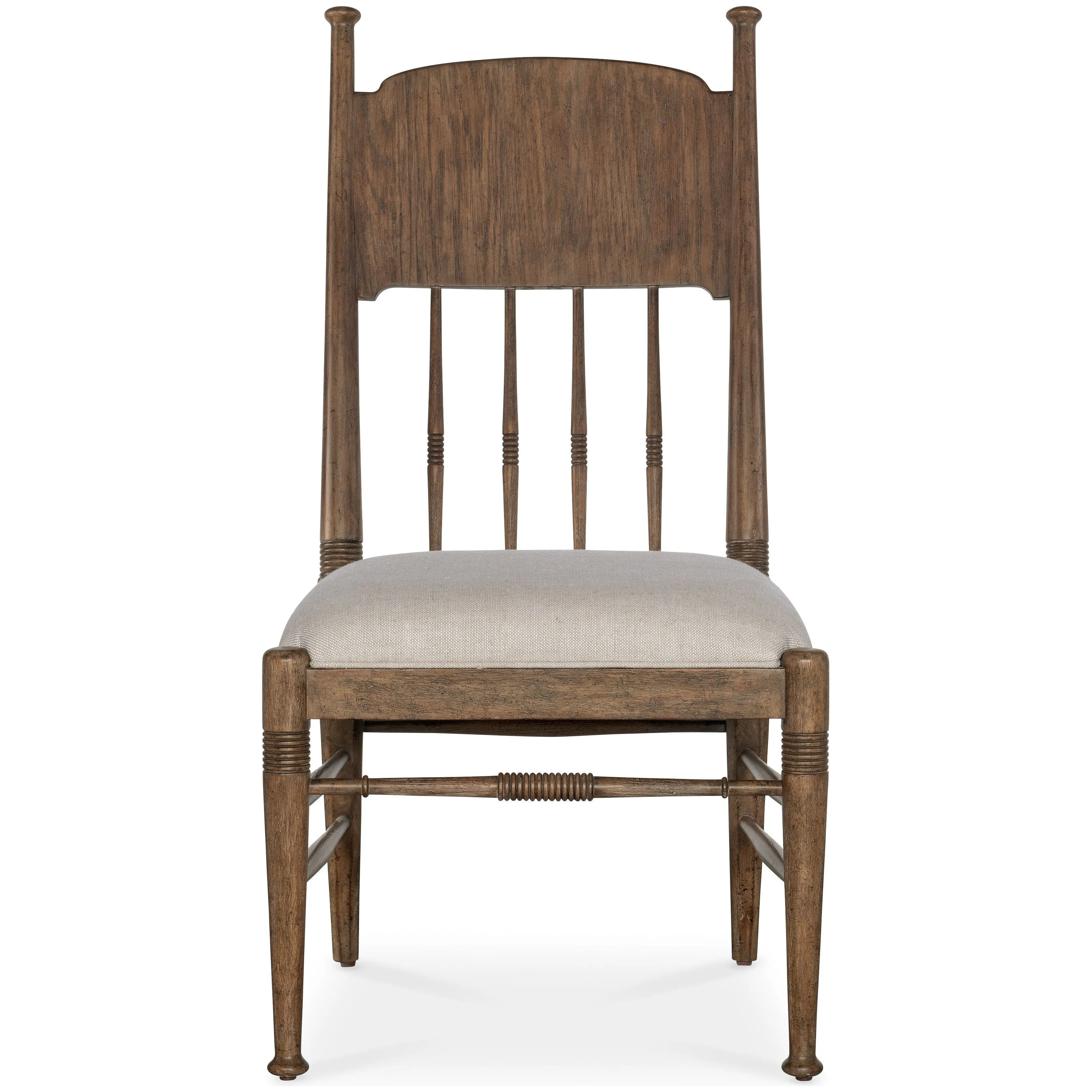 Americana Upholstered Seat Side Chair - Light Wood