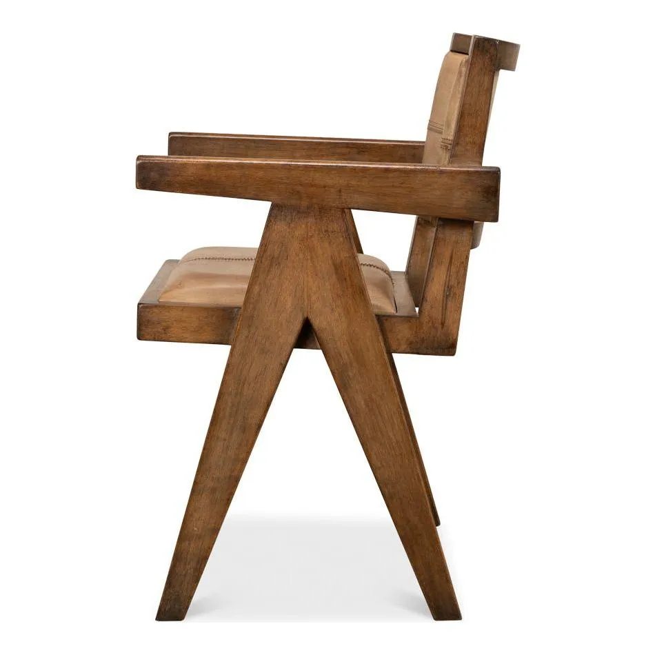 Angus Chair Brown W/Brown Leather