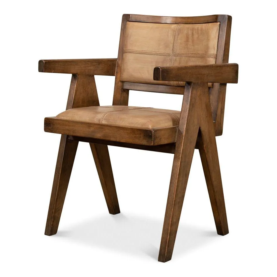 Angus Chair Brown W/Brown Leather