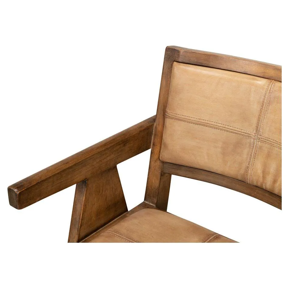 Angus Chair Brown W/Brown Leather
