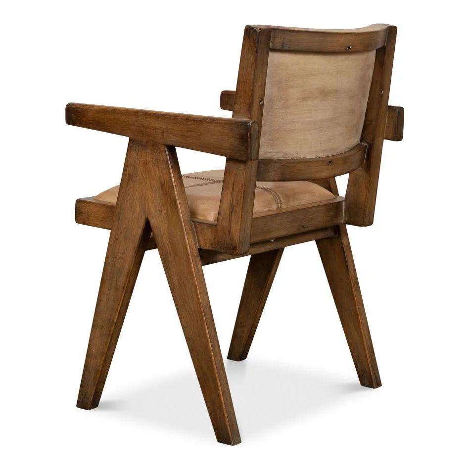 Angus Chair Brown W/Brown Leather