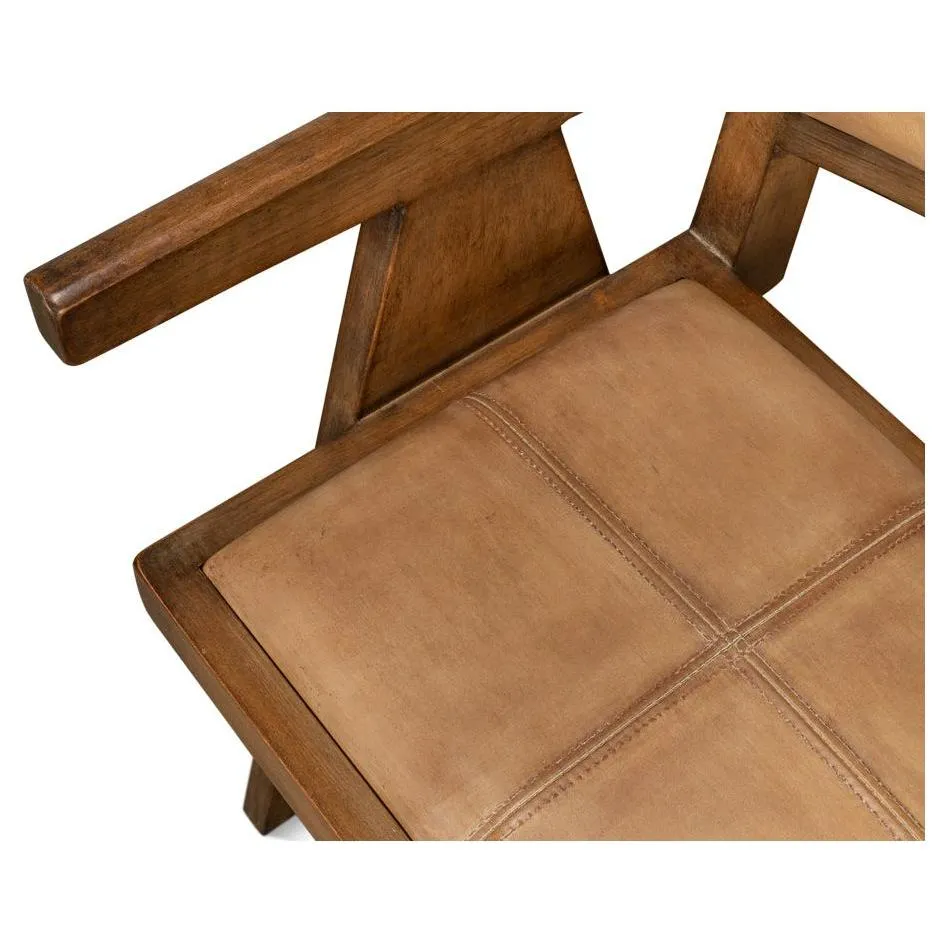 Angus Chair Brown W/Brown Leather
