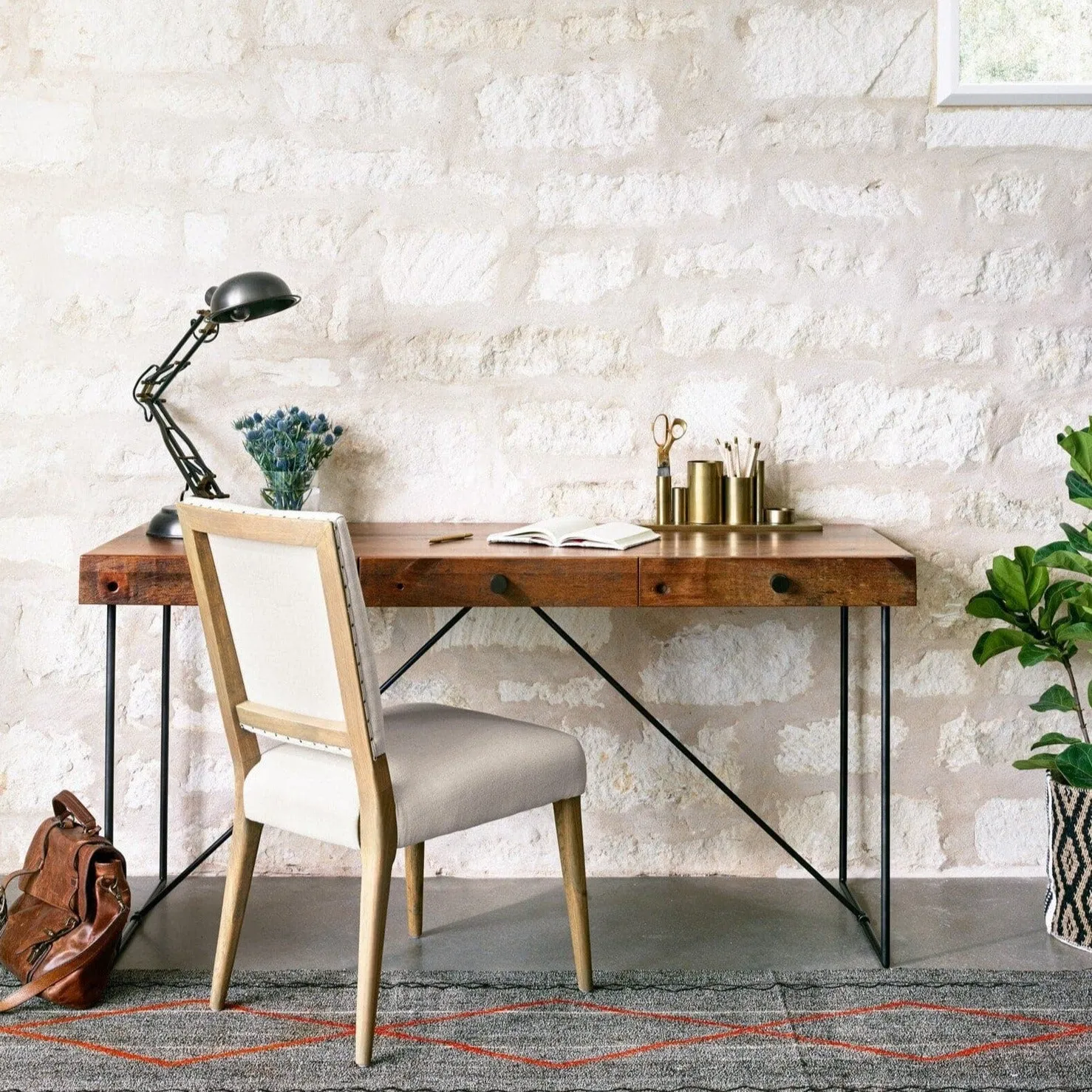 Anouk Dining Chair - Dark Linen