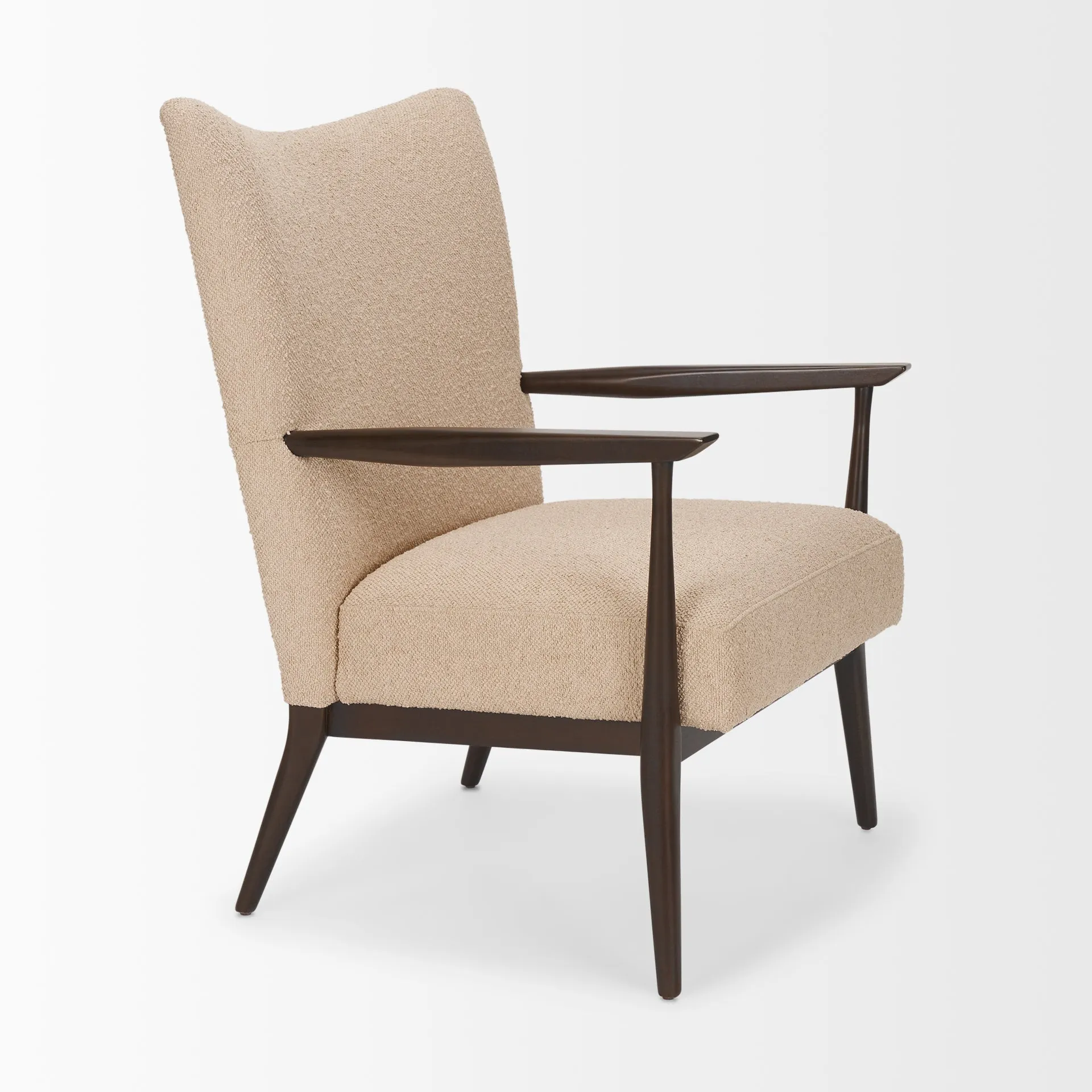 Arius Beige Boucle Accent Chair