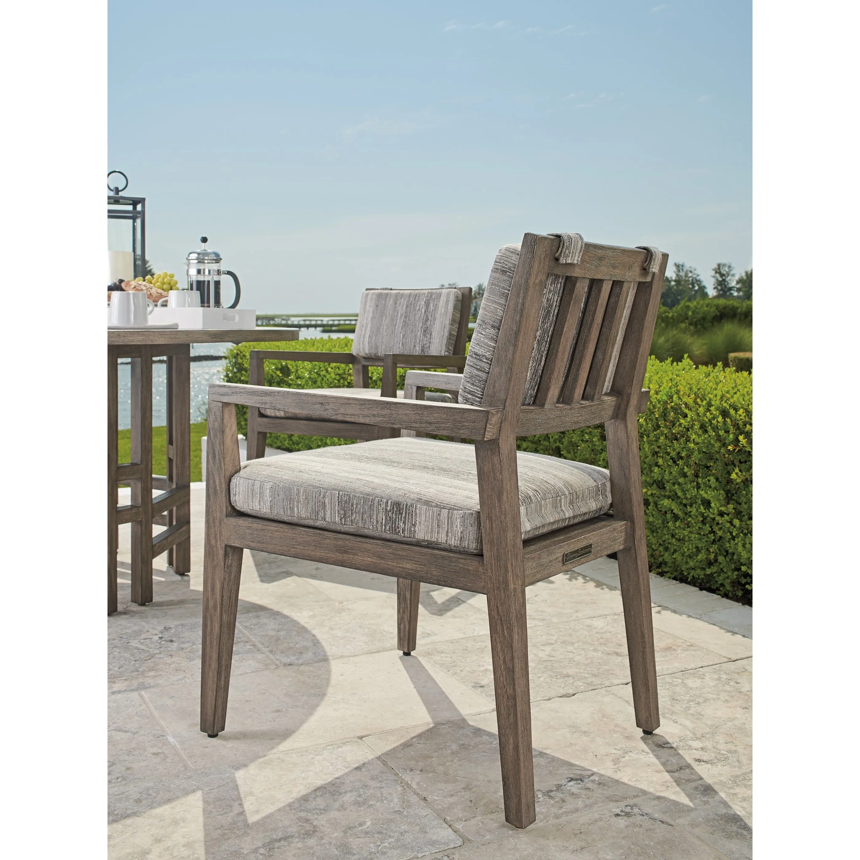 Arm Dining Chair - Taupe
