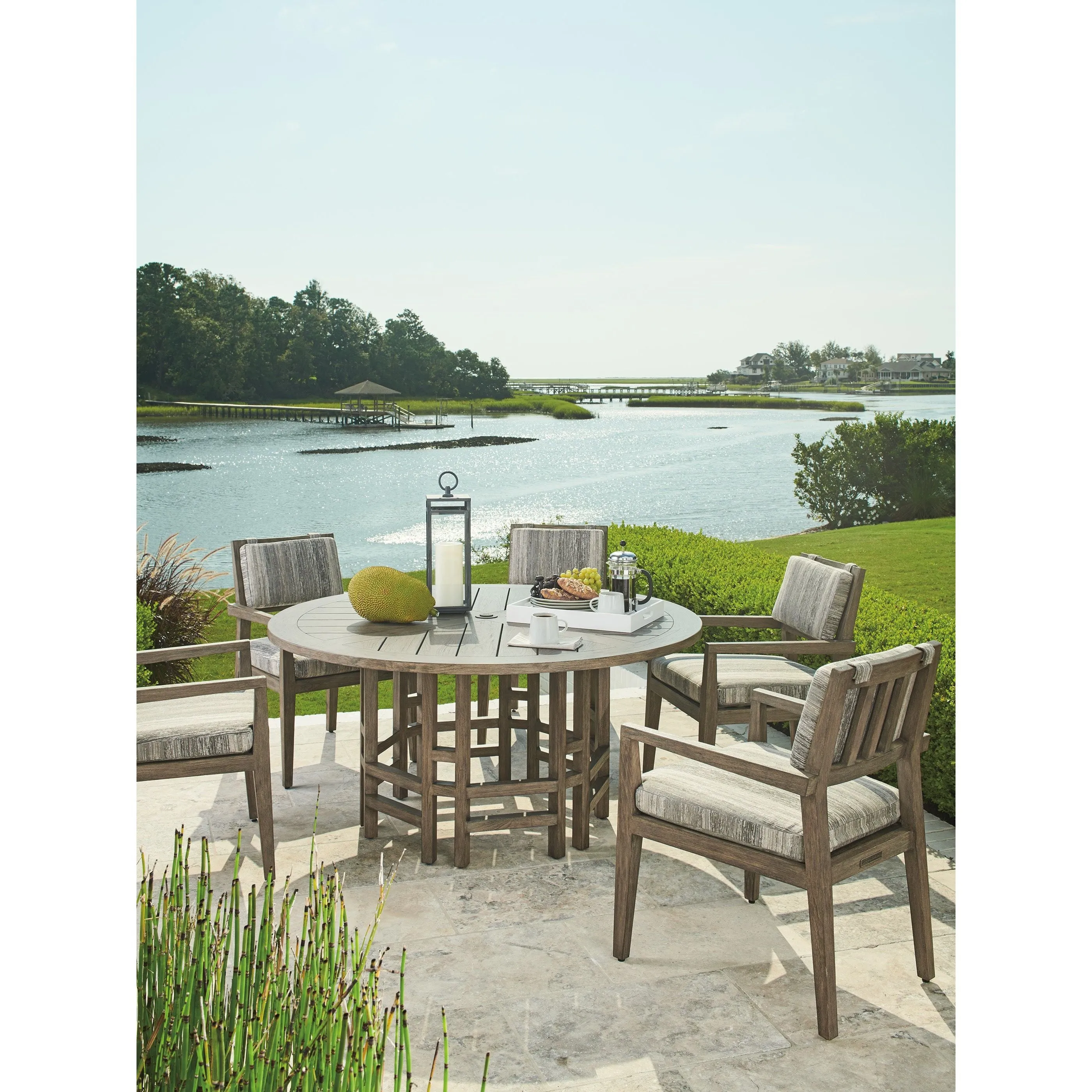 Arm Dining Chair - Taupe
