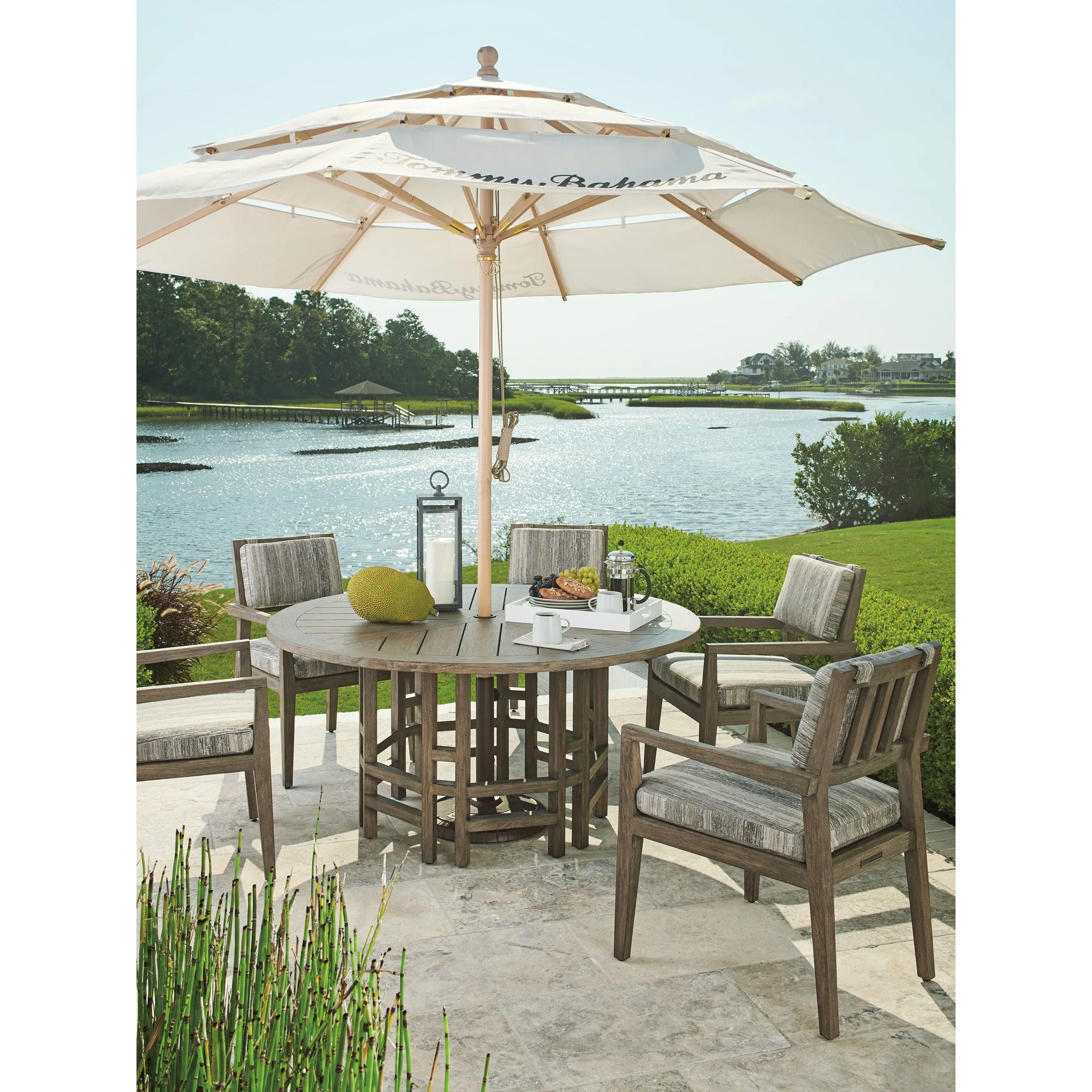 Arm Dining Chair - Taupe