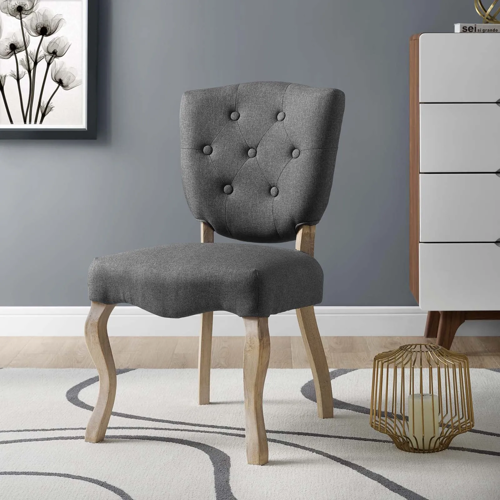 Array Vintage French Upholstered Dining Side Chair by Modway