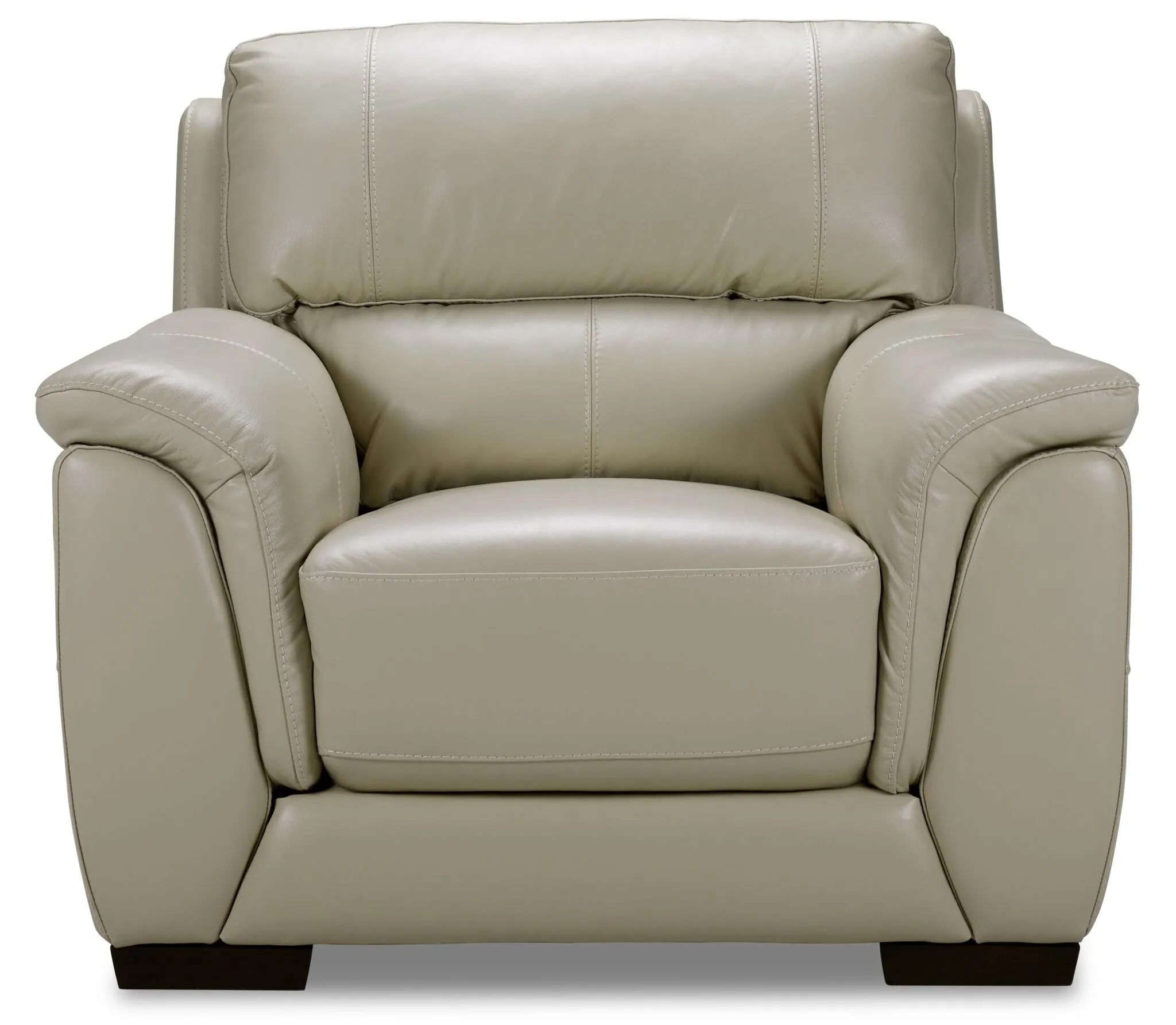 Avalon Leather Chair - Oyster Grey Cream