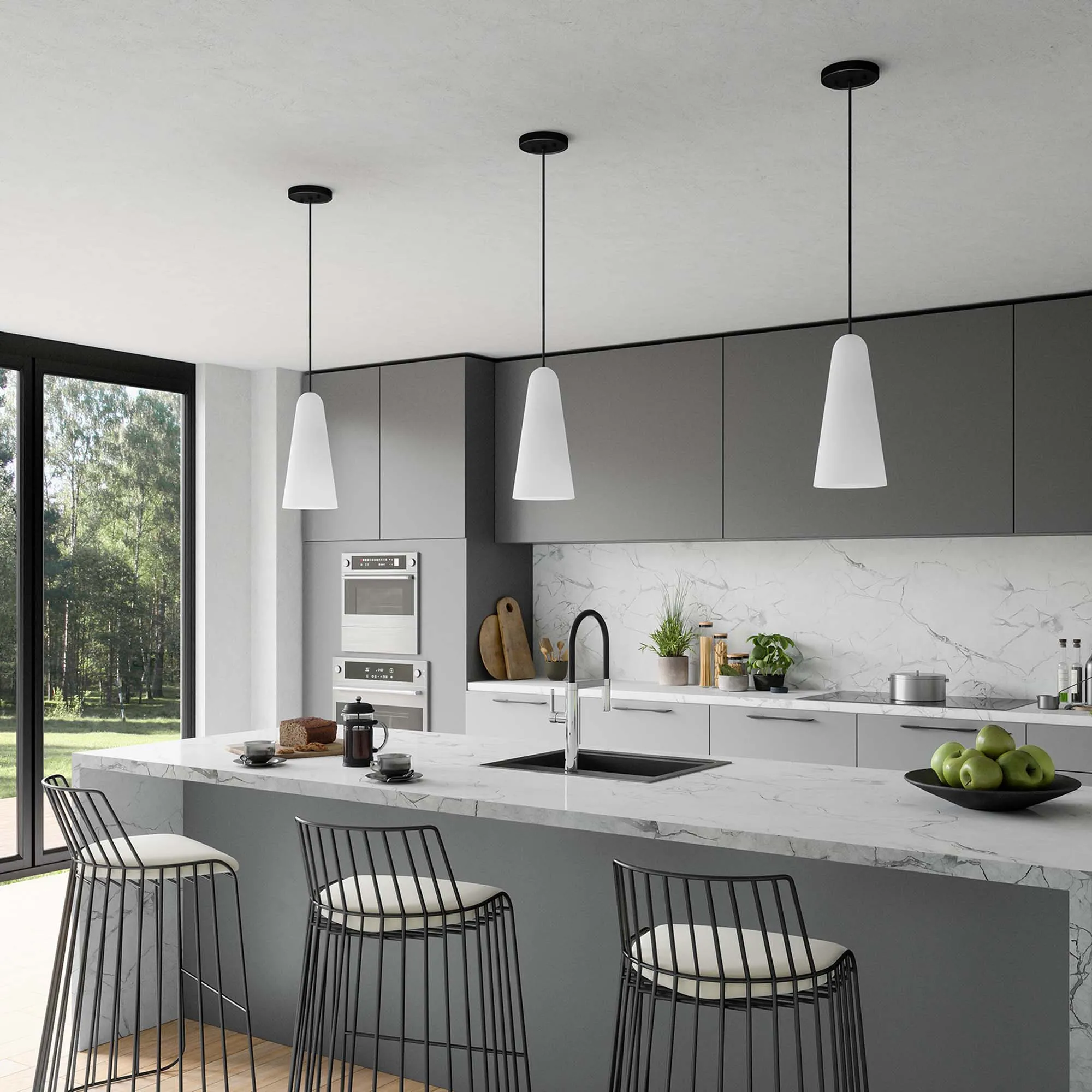 Beacon 1-Light Pendant Light by Modway