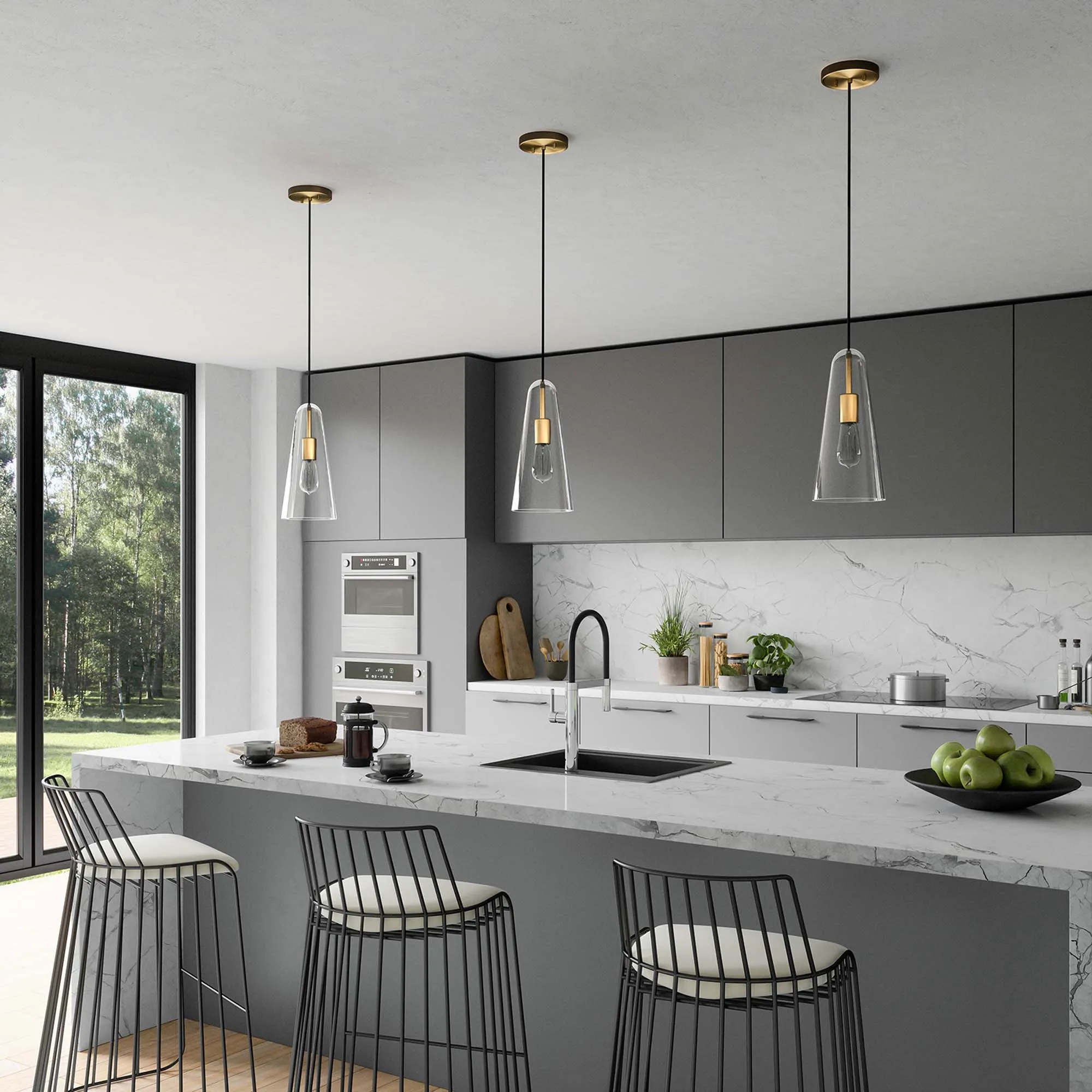 Beacon 1-Light Pendant Light by Modway