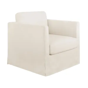 Better Homes & Gardens DJF325041545001 Waylen Slipcover Swivel Chair, Cream