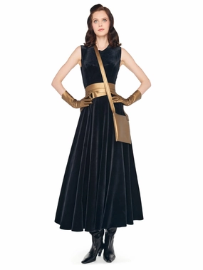 Black Velvet Long Dress