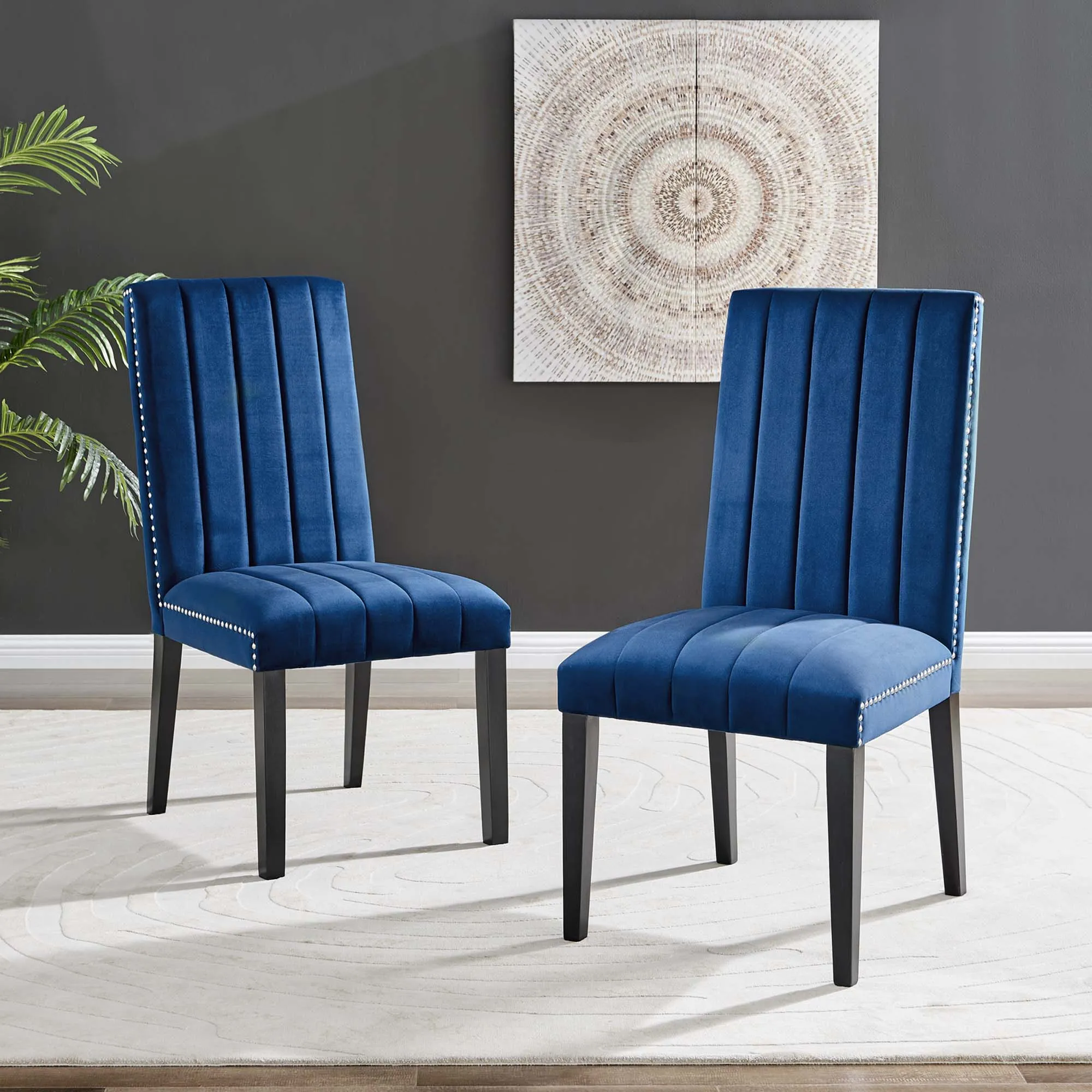 Catalyst Performance Velvet Dining Side Chairs - Set of 2 by Modway