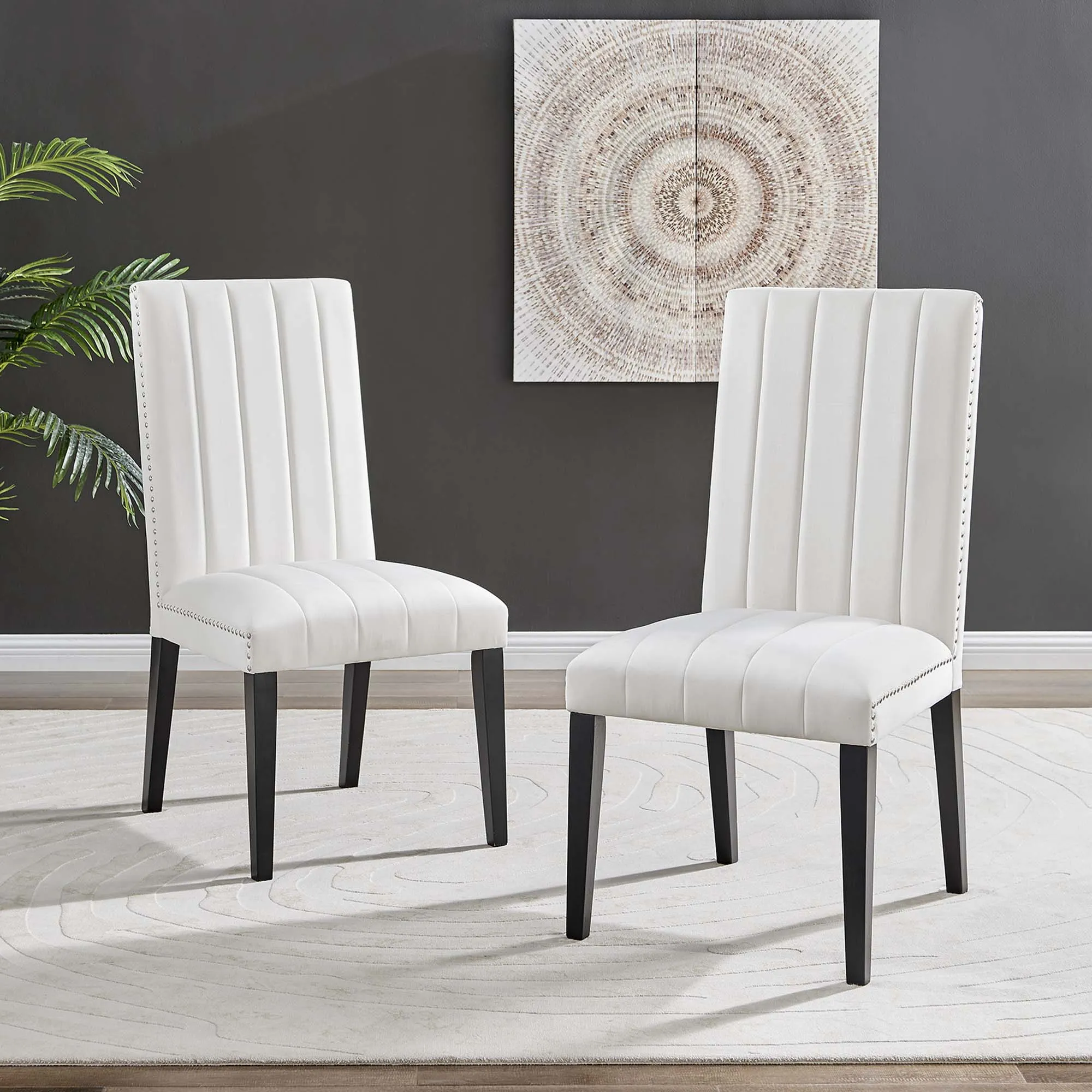 Catalyst Performance Velvet Dining Side Chairs - Set of 2 by Modway