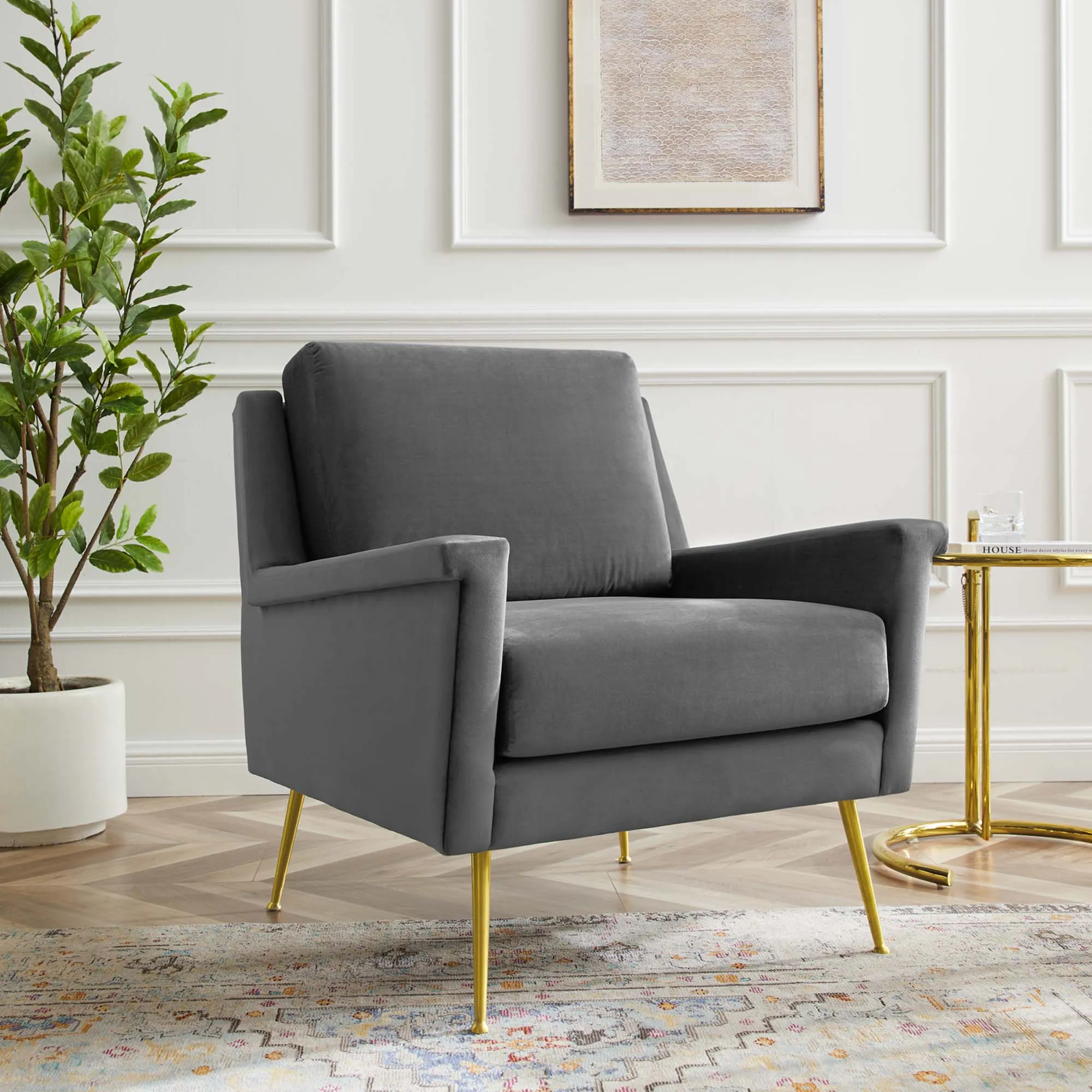 Chesapeake Performance Velvet Armchair by Modway