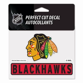 Chicago Blackhawks 4.75"X5.75" Perfect Cut Decal
