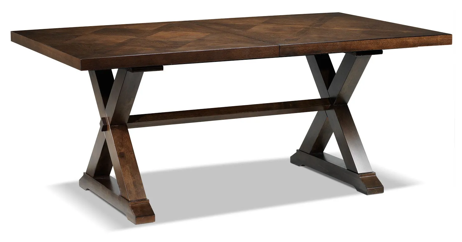 Claira 7-Piece Extendable Dining Set - Rustic Brown