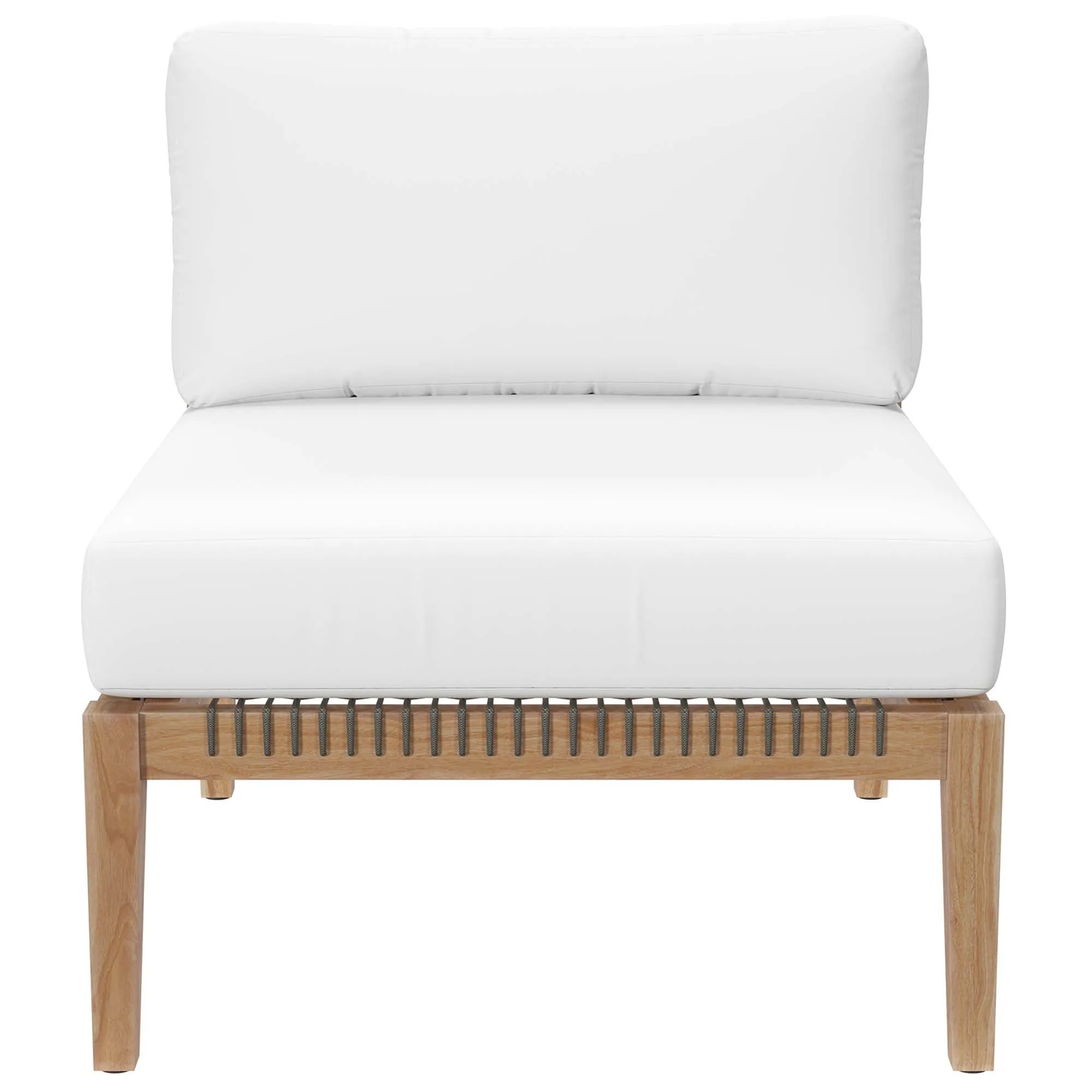 Clearwater Outdoor Patio Teak Wood Armless Chair by Modway
