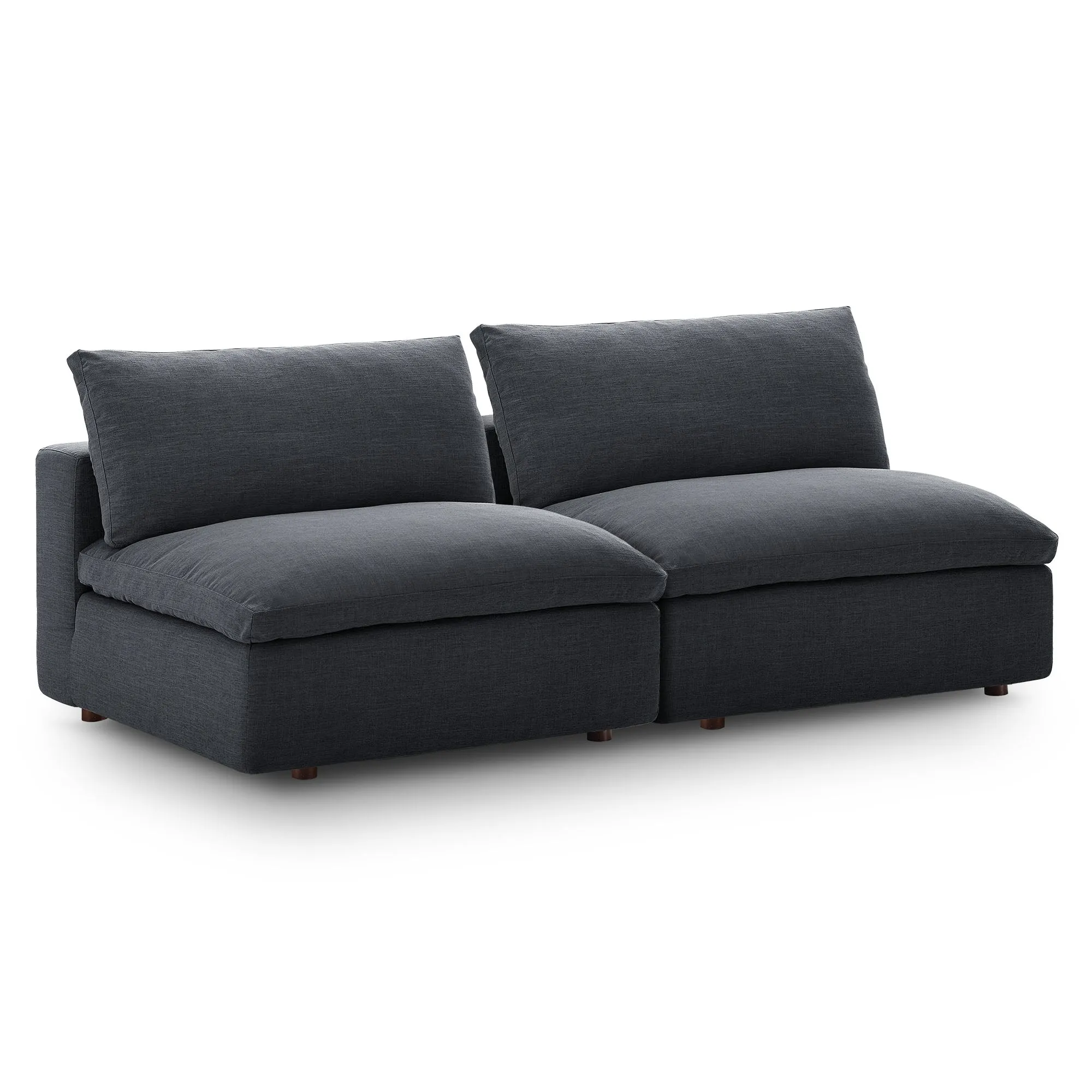 Commix Down Filled Overstuffed 2-Piece Armless Sectional Loveseat by Modway