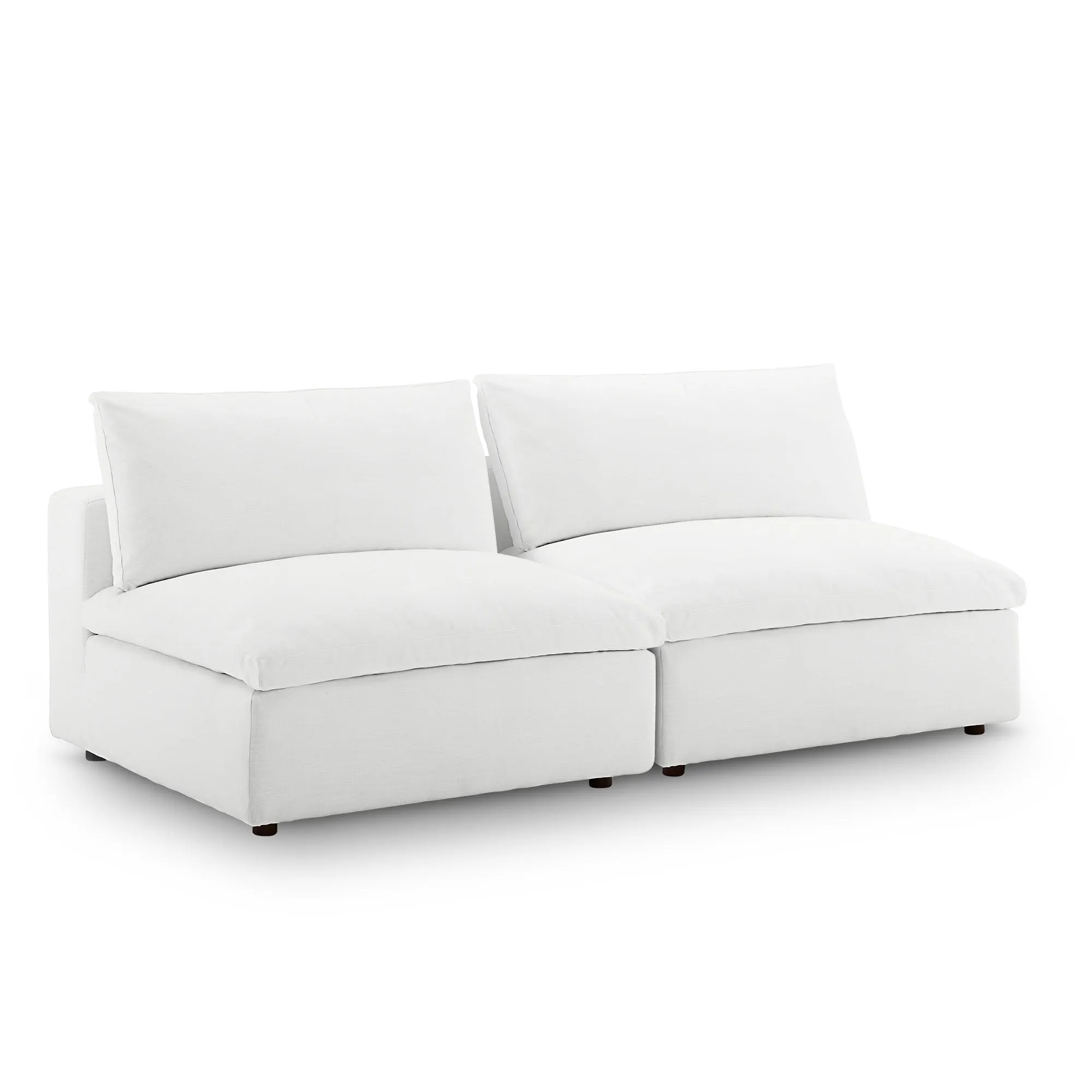 Commix Down Filled Overstuffed 2-Piece Armless Sectional Loveseat by Modway