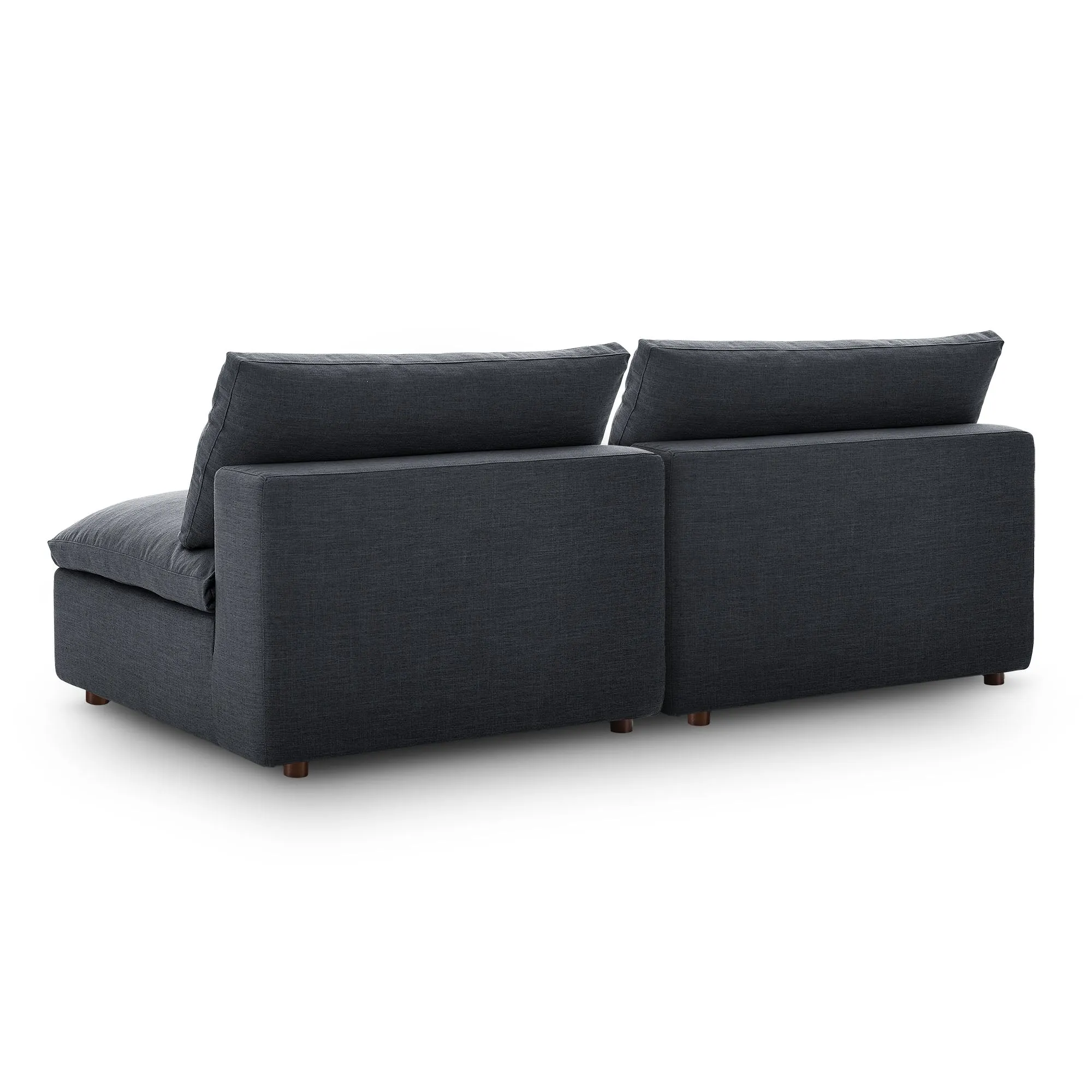 Commix Down Filled Overstuffed 2-Piece Armless Sectional Loveseat by Modway